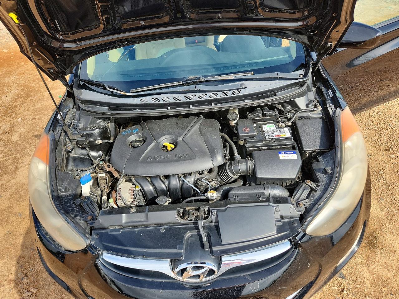 2012 Hyundai Elantra Gls Black vin: KMHDH4AE8CU338461
