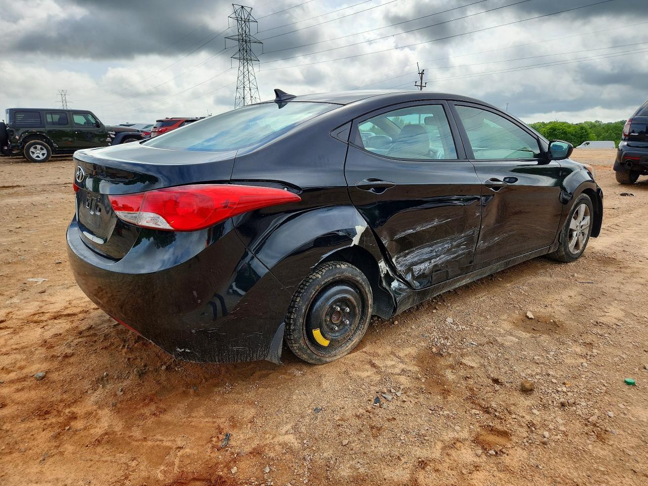 2012 Hyundai Elantra Gls Black vin: KMHDH4AE8CU338461