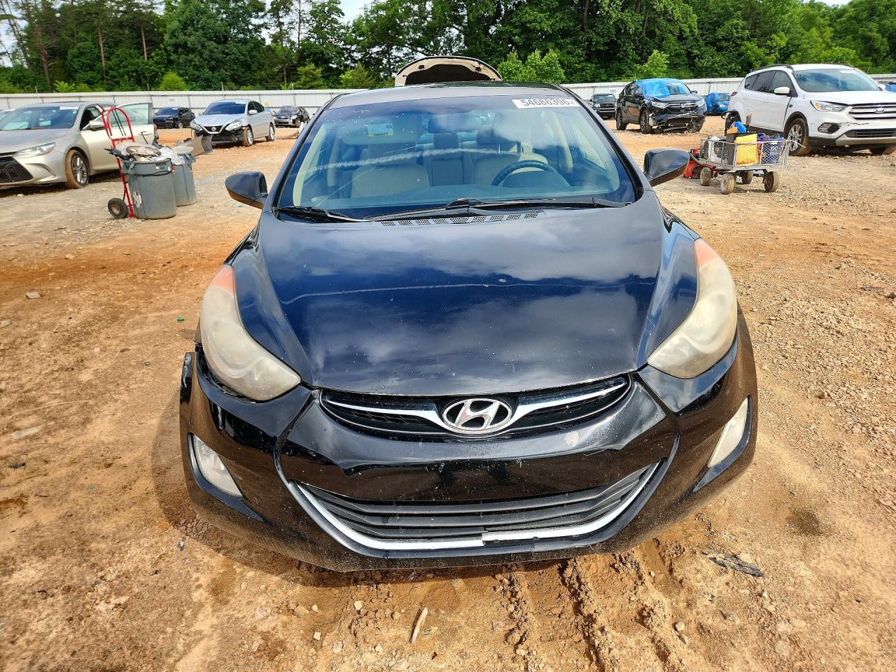 2012 Hyundai Elantra Gls Black vin: KMHDH4AE8CU338461