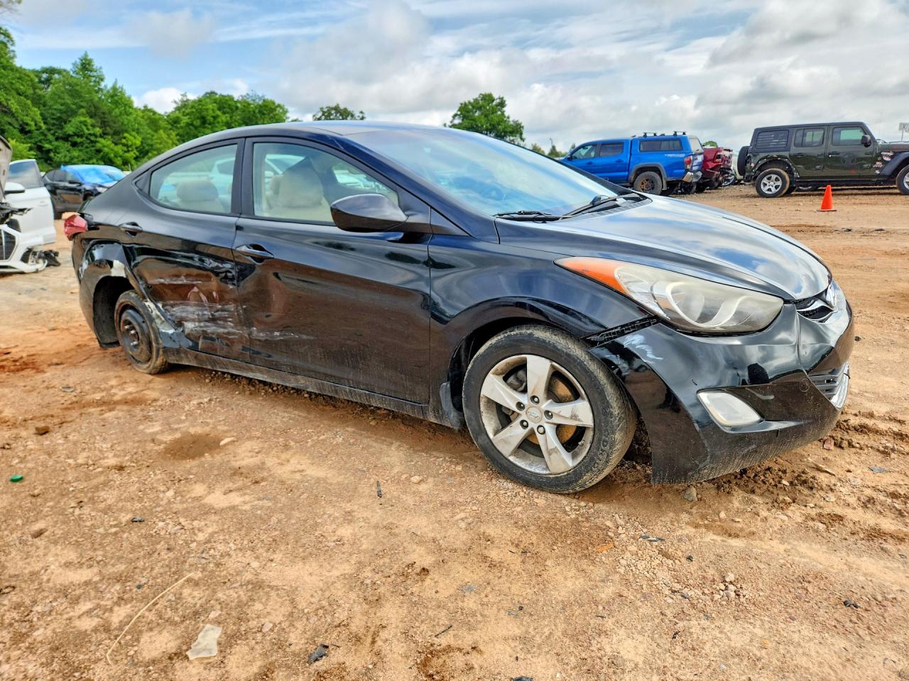 2012 Hyundai Elantra Gls Black vin: KMHDH4AE8CU338461