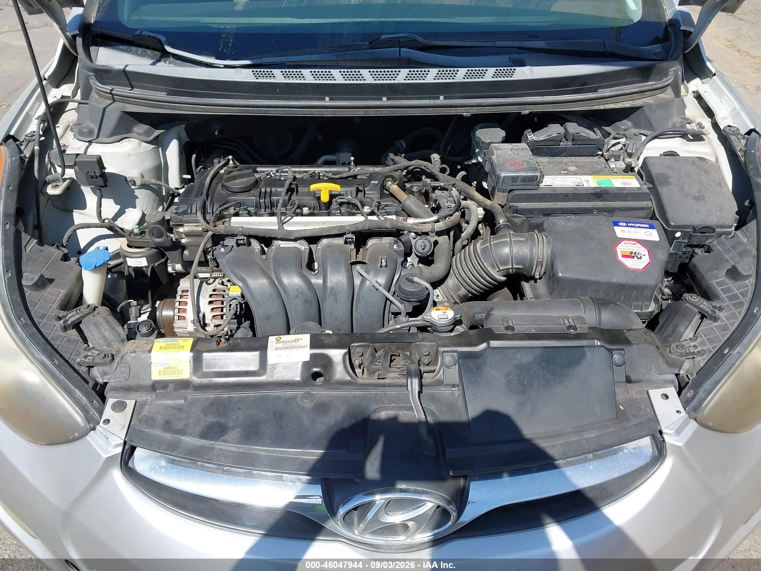 2012 Hyundai Elantra Gls (ulsan Plant) Silver vin: KMHDH4AE8CU345362