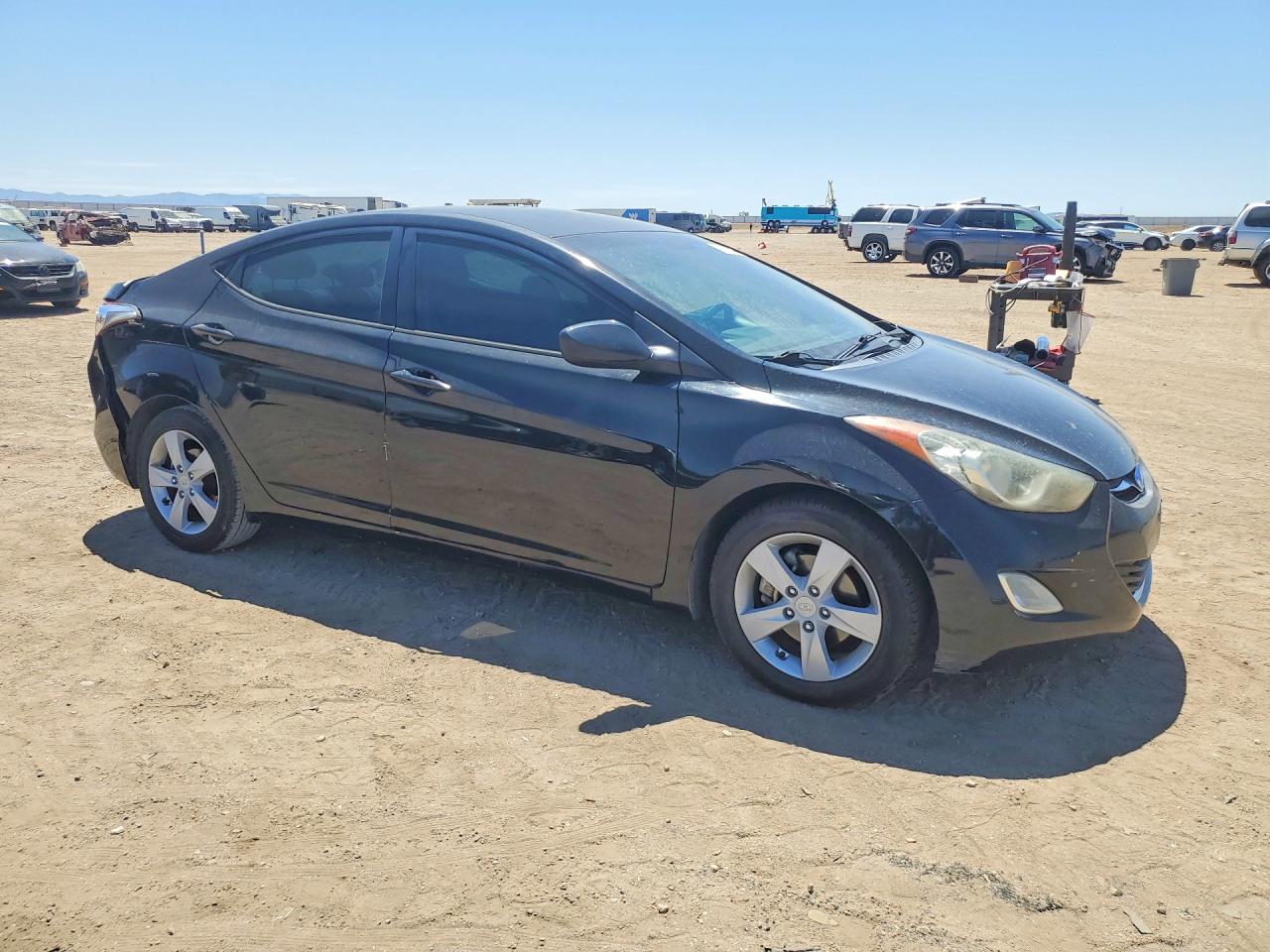 2012 Hyundai Elantra Gls Black vin: KMHDH4AE8CU352408