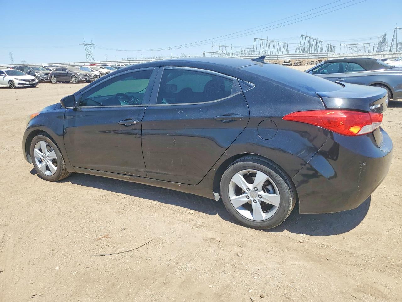2012 Hyundai Elantra Gls Black vin: KMHDH4AE8CU352408