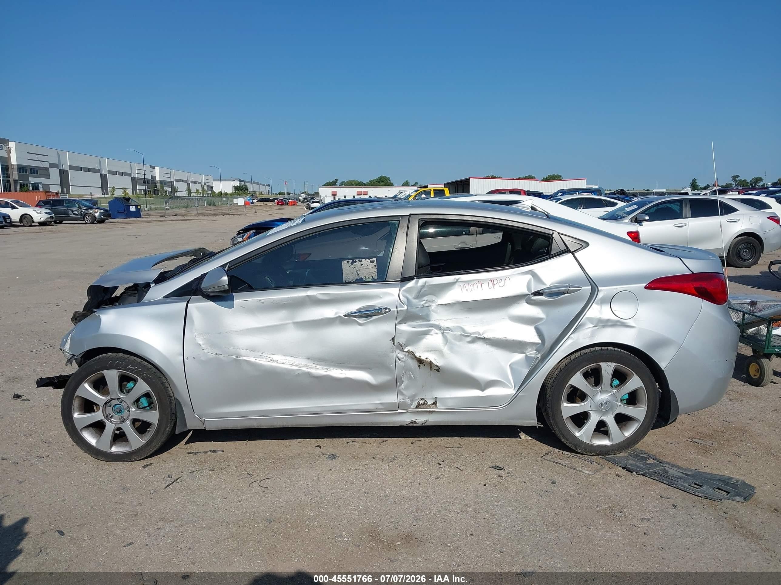 2012 Hyundai Elantra Limited (ulsan Plant) Silver vin: KMHDH4AE8CU366096