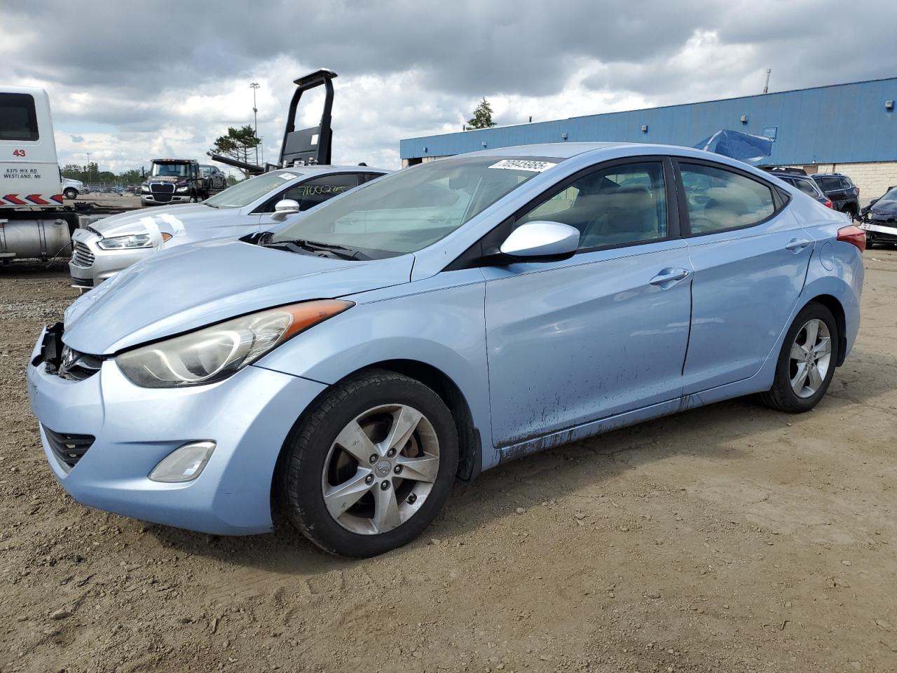 2012 Hyundai Elantra Gls Blue vin: KMHDH4AE8CU392567
