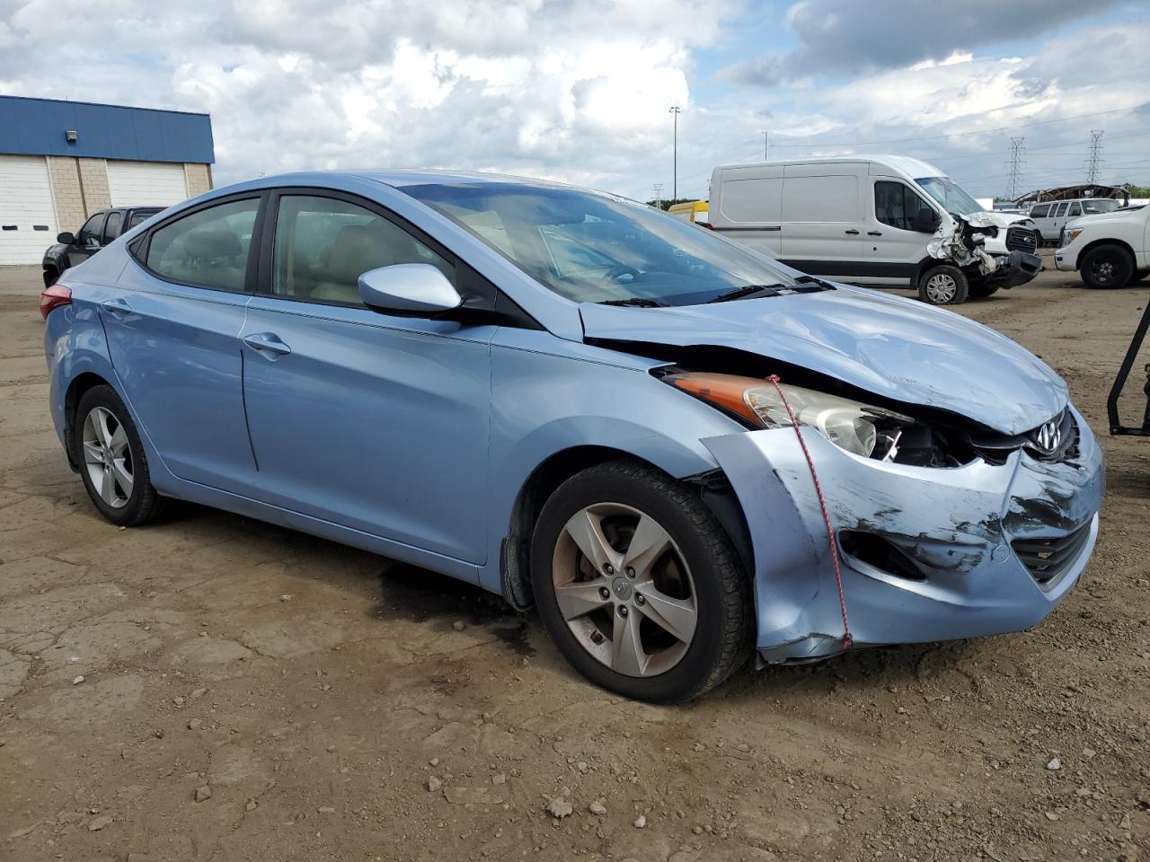 2012 Hyundai Elantra Gls Blue vin: KMHDH4AE8CU392567