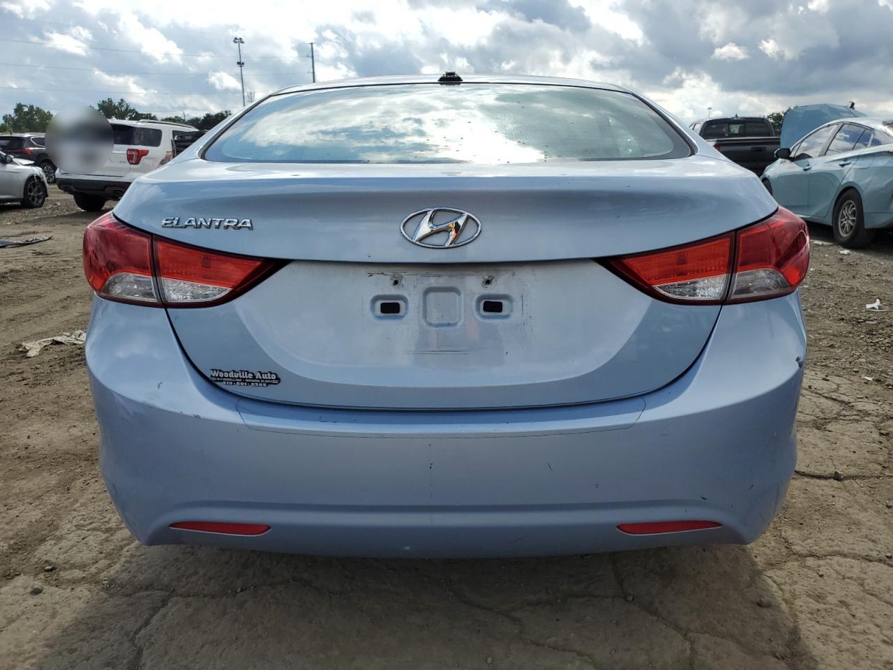 2012 Hyundai Elantra Gls Blue vin: KMHDH4AE8CU392567
