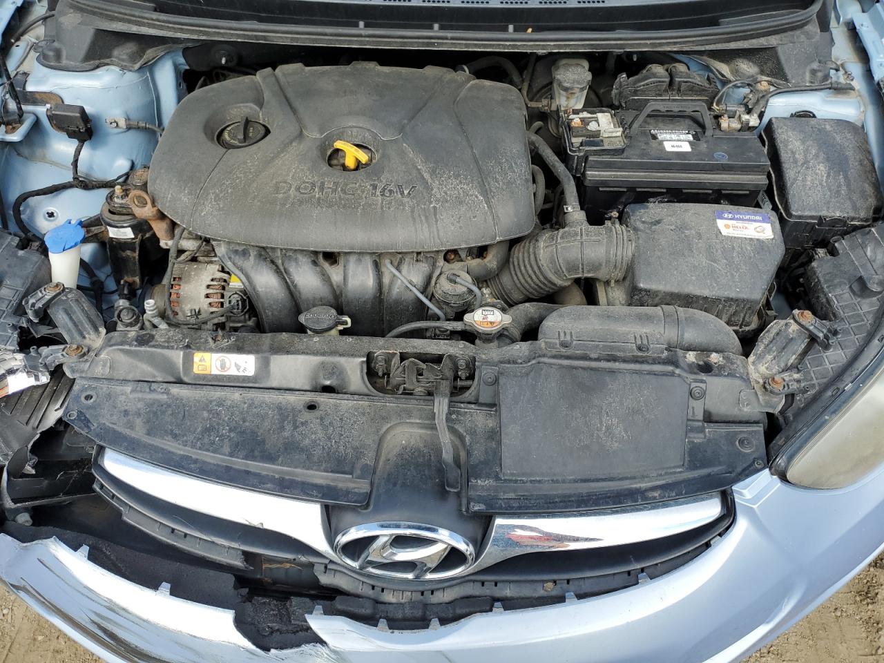 2012 Hyundai Elantra Gls Blue vin: KMHDH4AE8CU392567