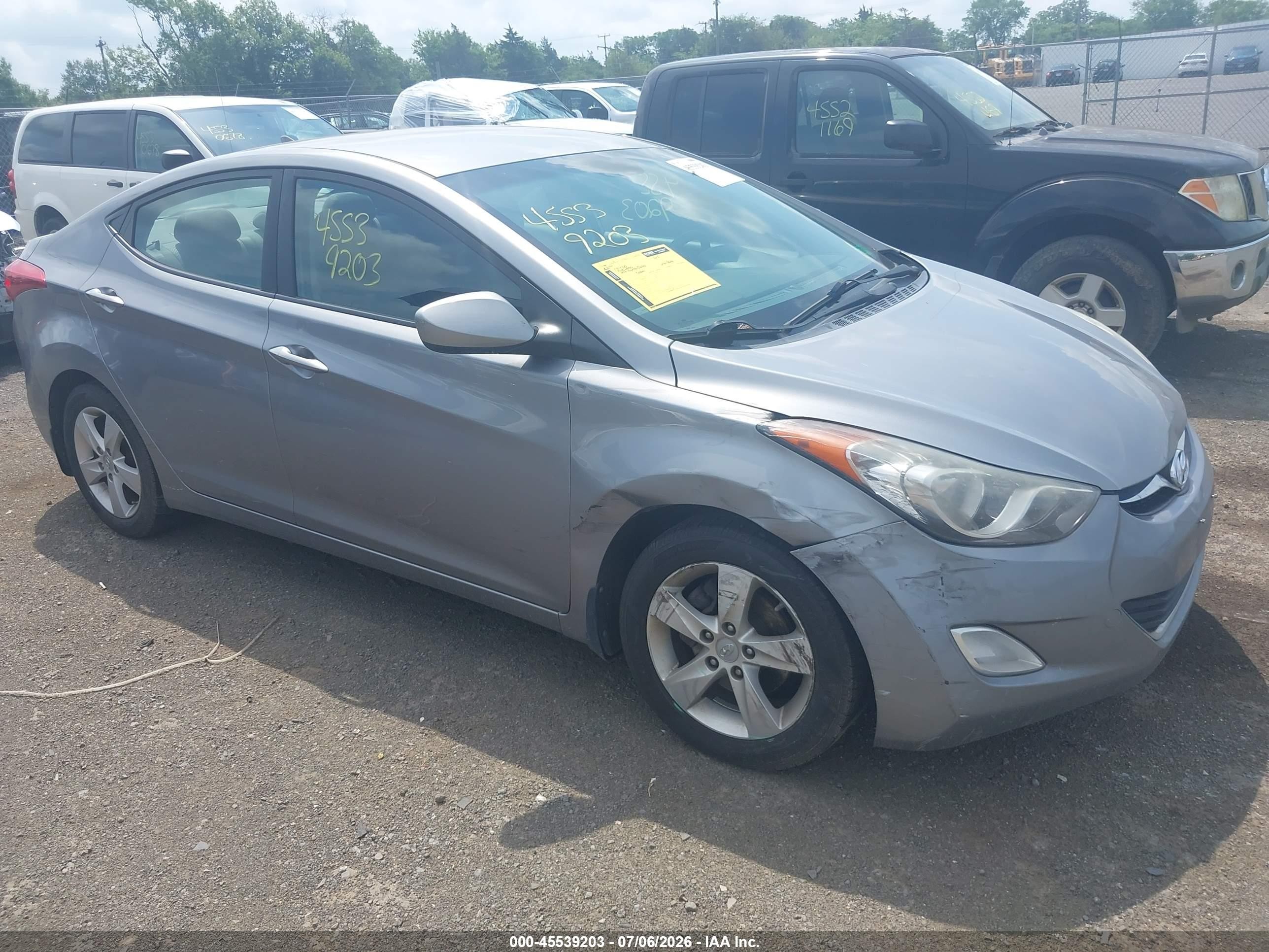 2012 Hyundai Elantra Gls (ulsan Plant) Gray vin: KMHDH4AE8CU393654