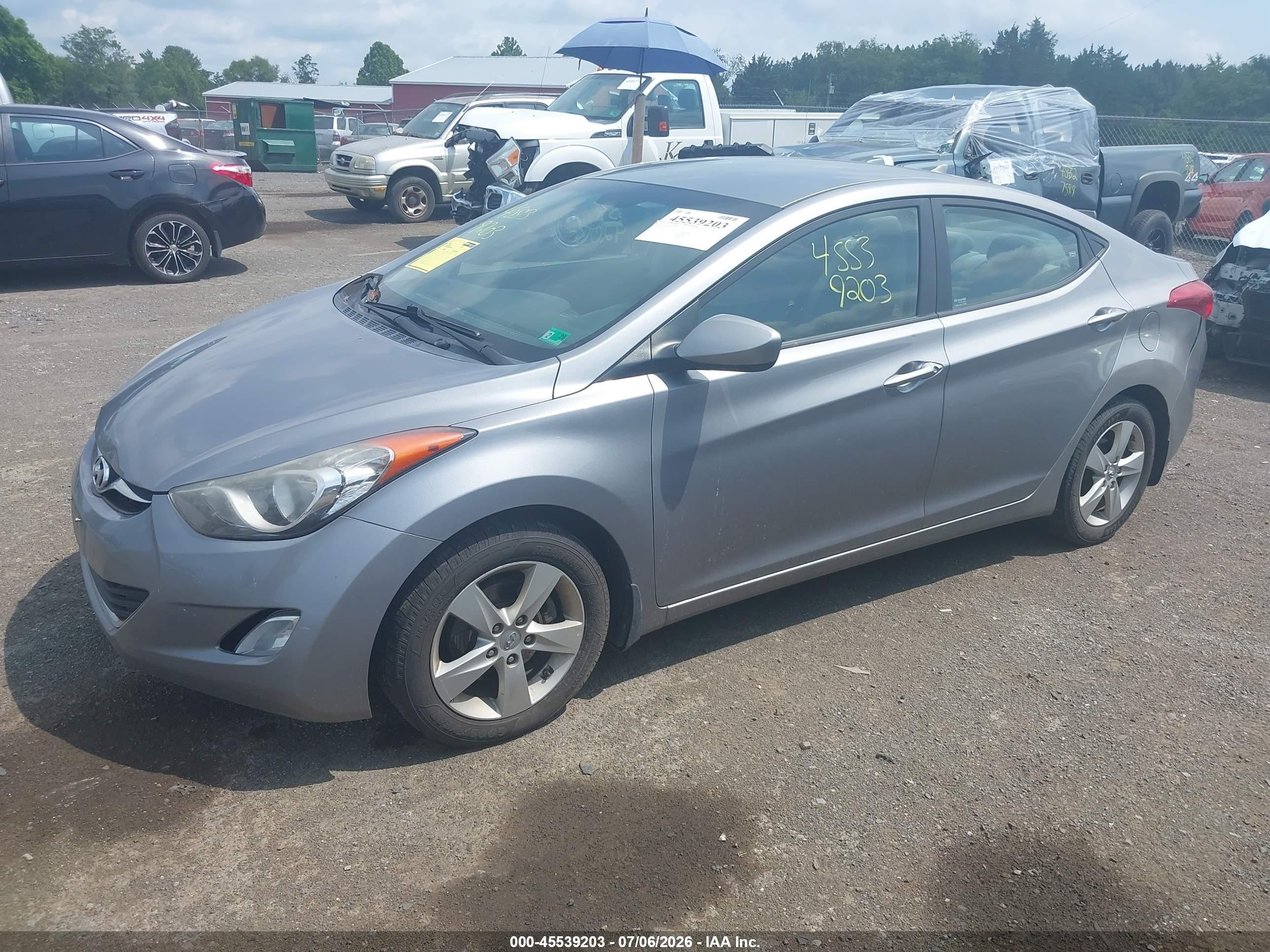 2012 Hyundai Elantra Gls (ulsan Plant) Gray vin: KMHDH4AE8CU393654