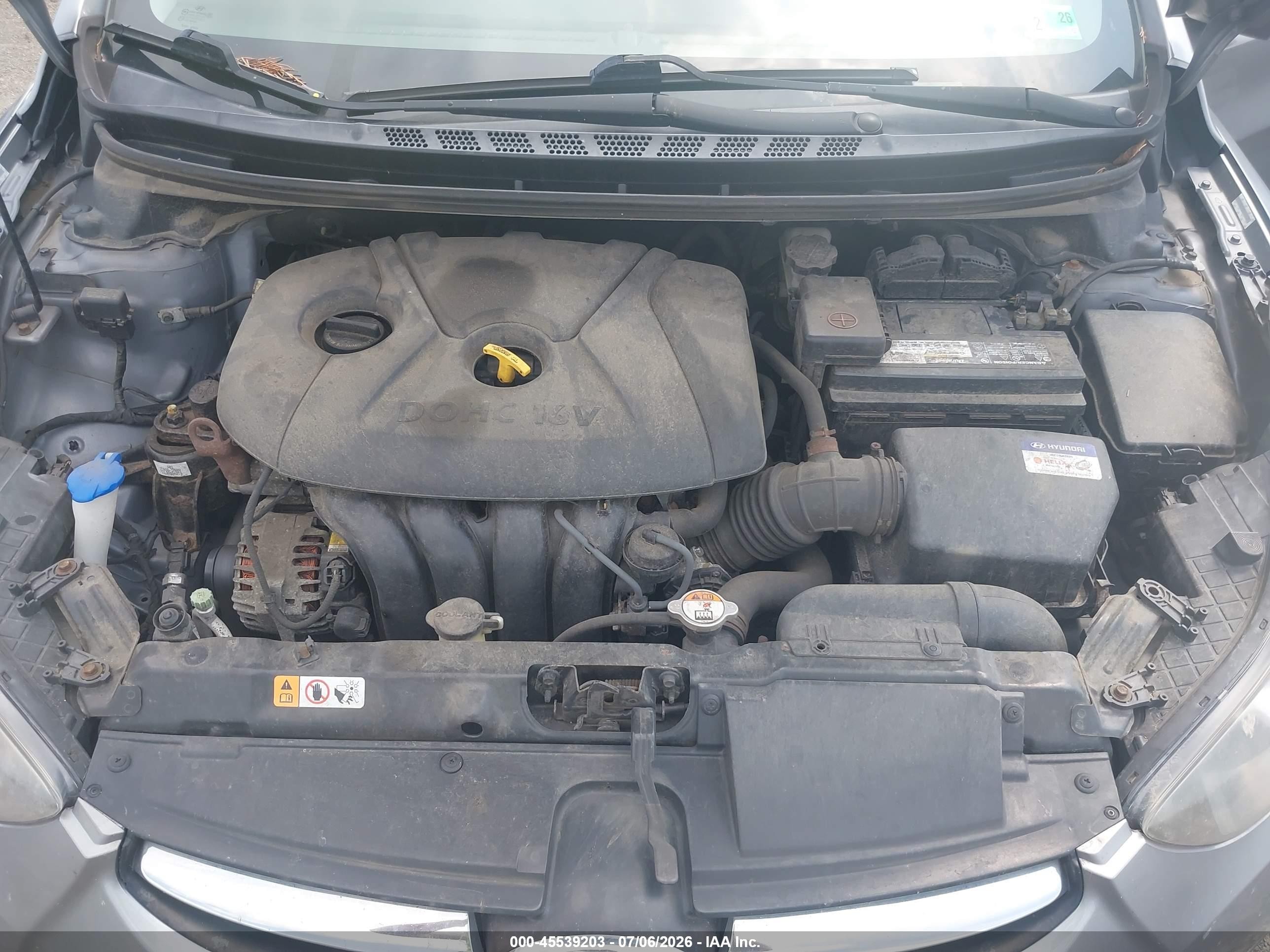 2012 Hyundai Elantra Gls (ulsan Plant) Gray vin: KMHDH4AE8CU393654