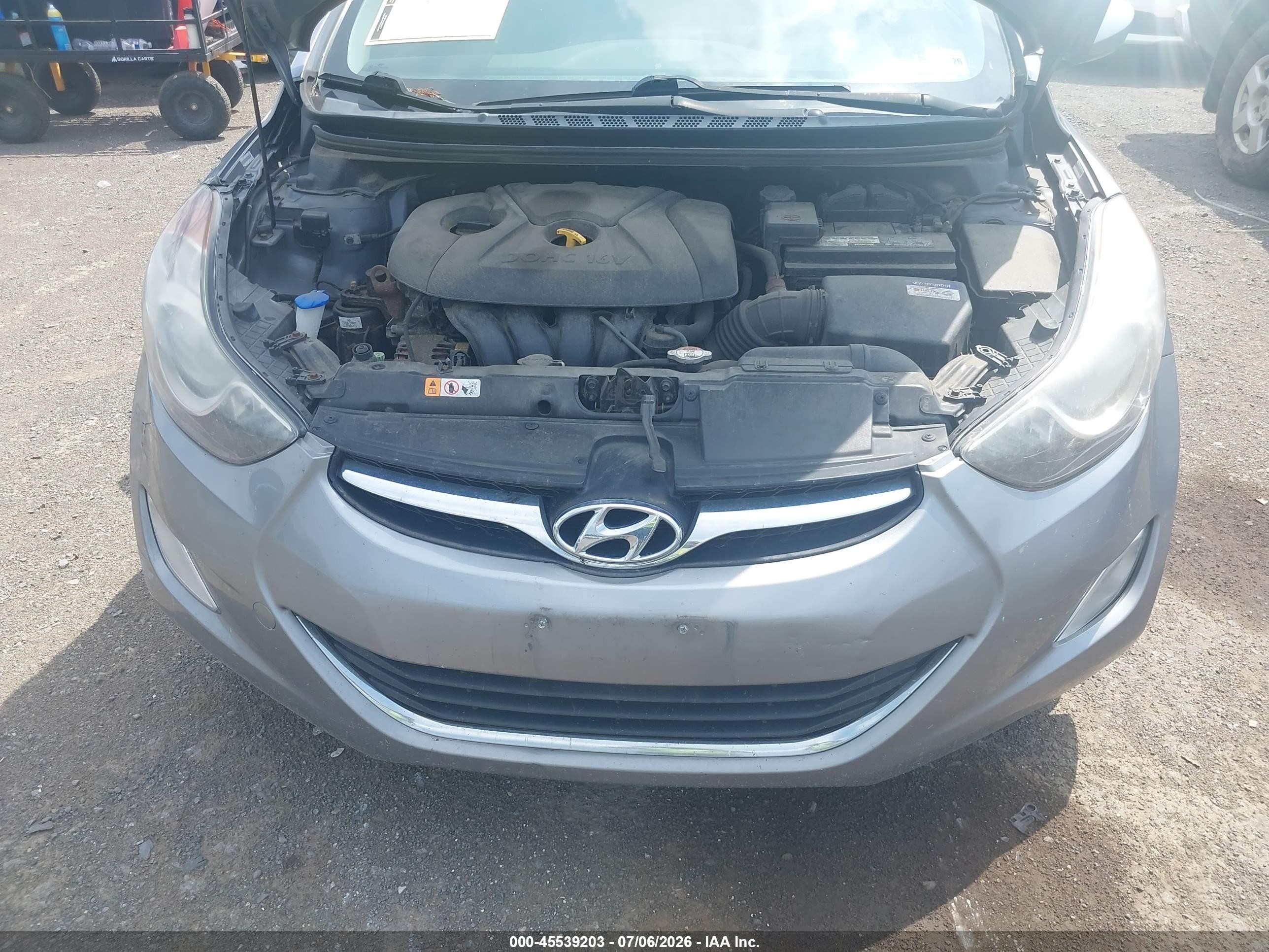 2012 Hyundai Elantra Gls (ulsan Plant) Gray vin: KMHDH4AE8CU393654