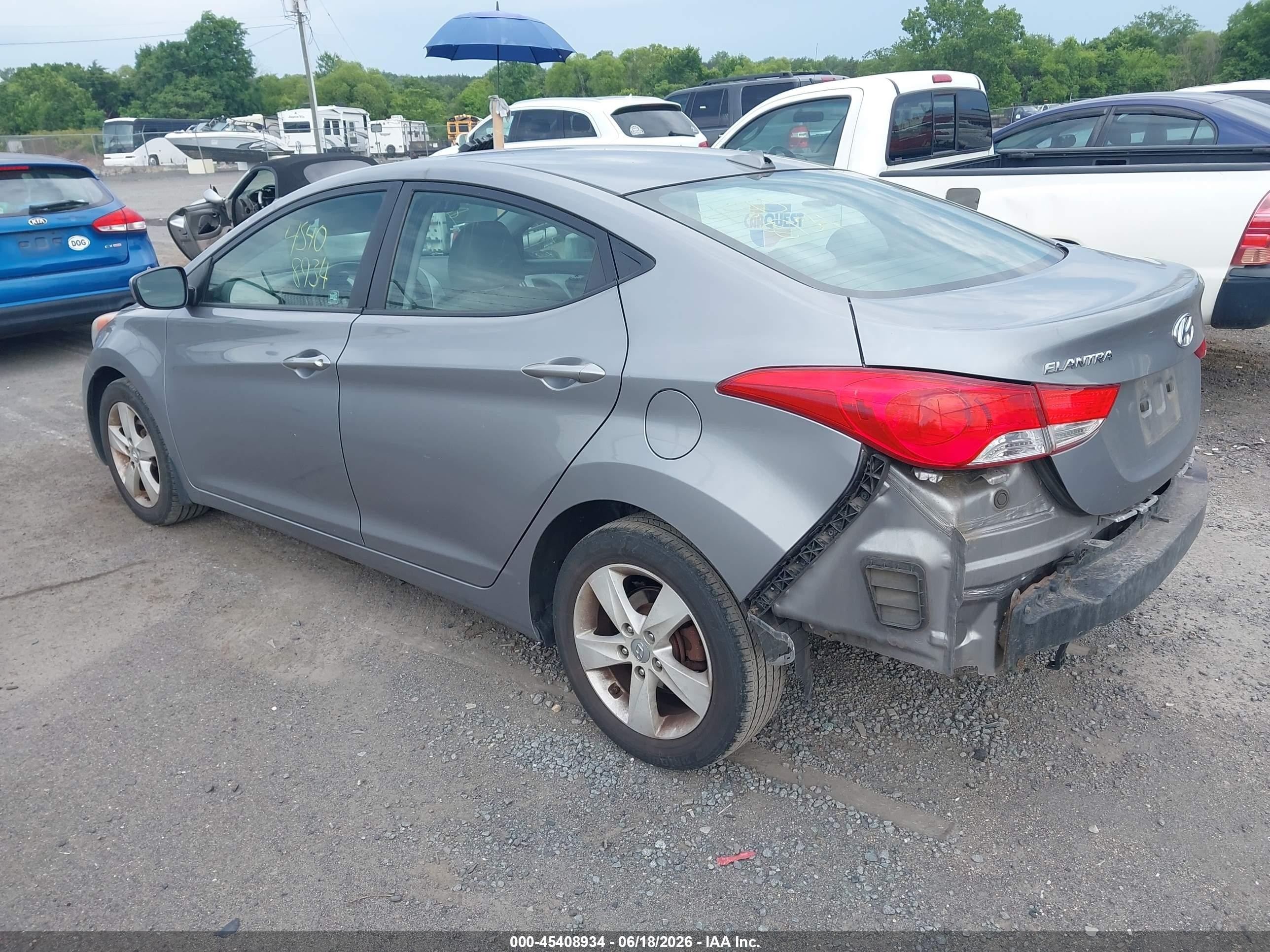 2012 Hyundai Elantra Gls (ulsan Plant) Gray vin: KMHDH4AE8CU413059
