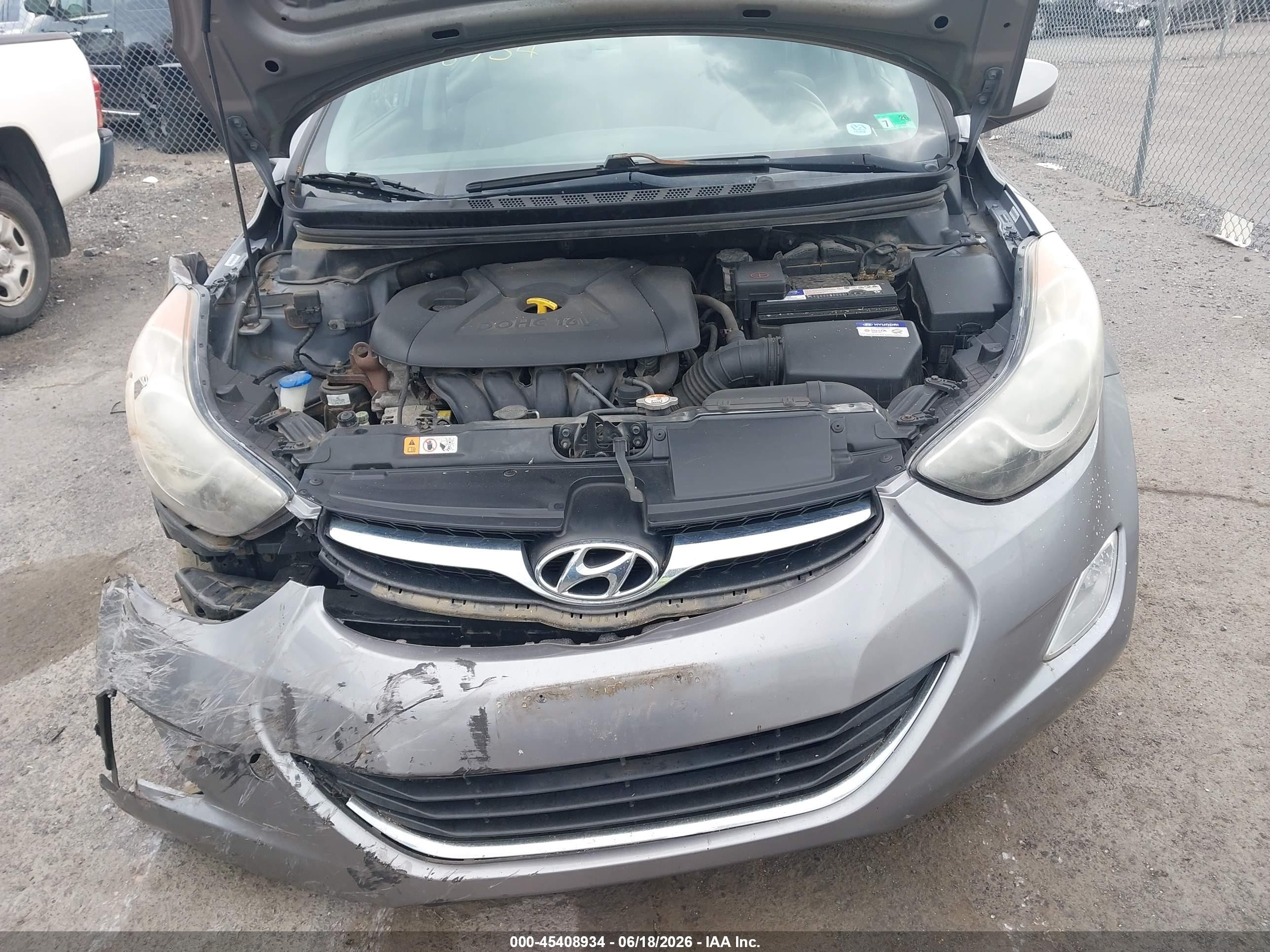 2012 Hyundai Elantra Gls (ulsan Plant) Gray vin: KMHDH4AE8CU413059