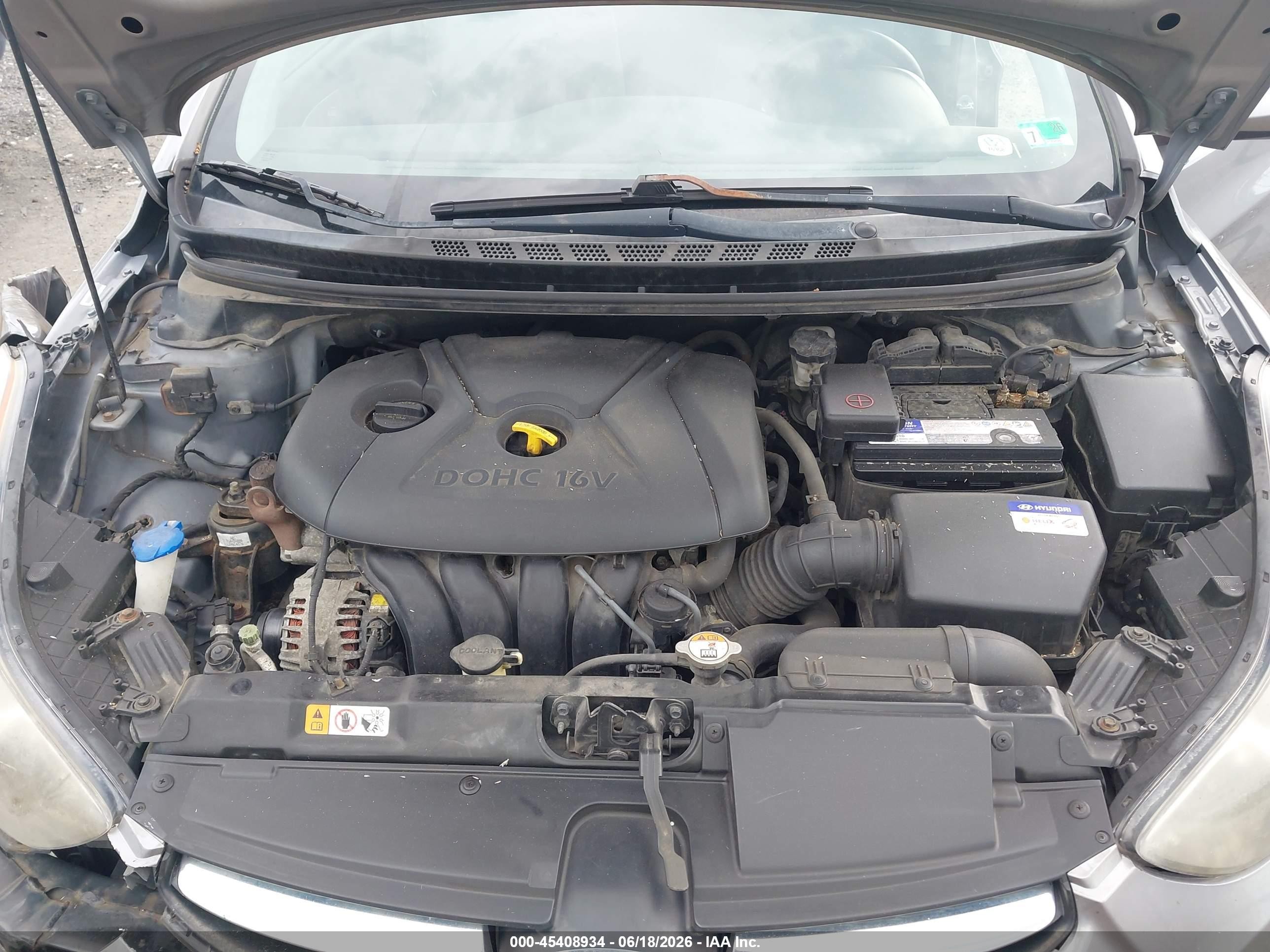 2012 Hyundai Elantra Gls (ulsan Plant) Gray vin: KMHDH4AE8CU413059