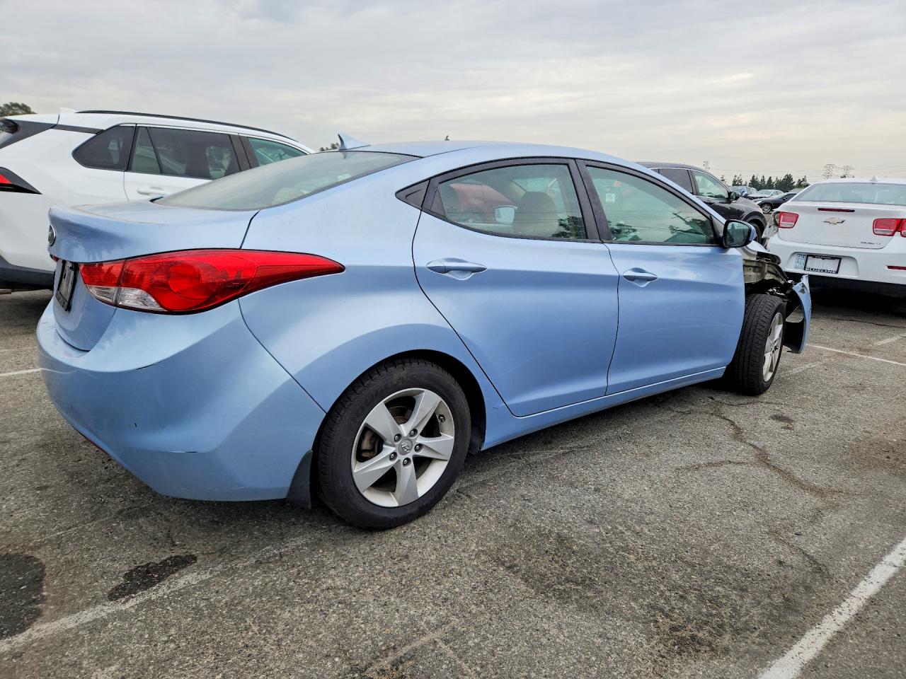 2012 Hyundai Elantra Gls Blue vin: KMHDH4AE8CU424692