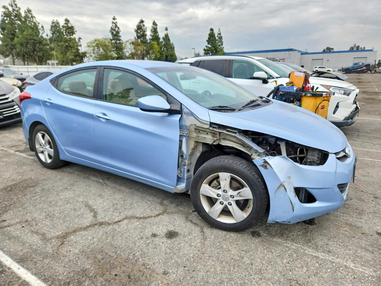 2012 Hyundai Elantra Gls Blue vin: KMHDH4AE8CU424692