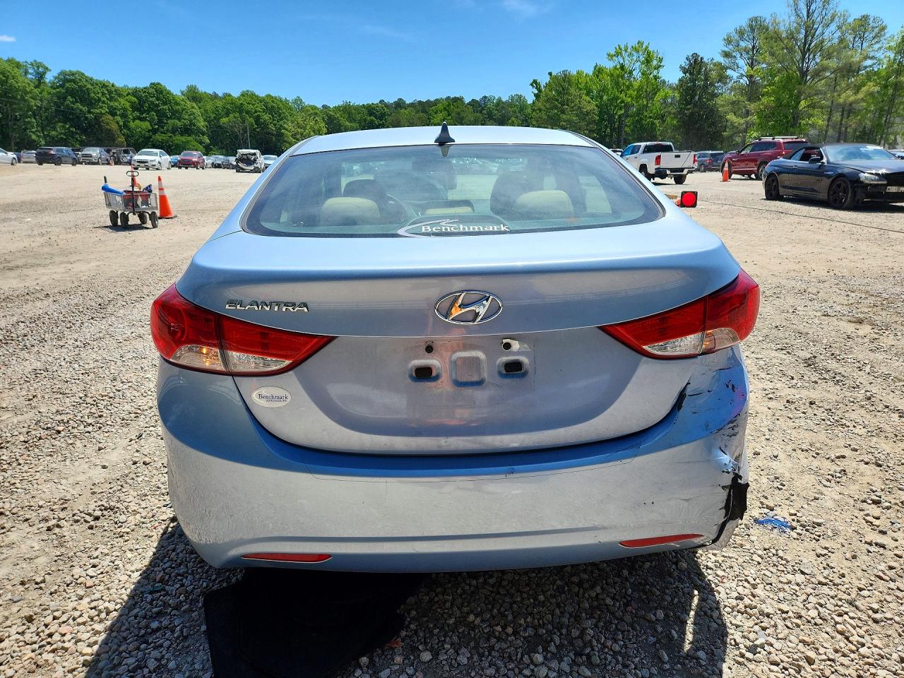2012 Hyundai Elantra Gls Blue vin: KMHDH4AE8CU425034