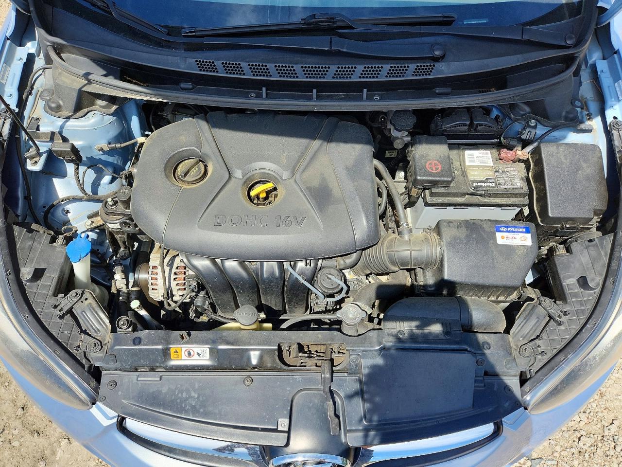 2012 Hyundai Elantra Gls Blue vin: KMHDH4AE8CU425034