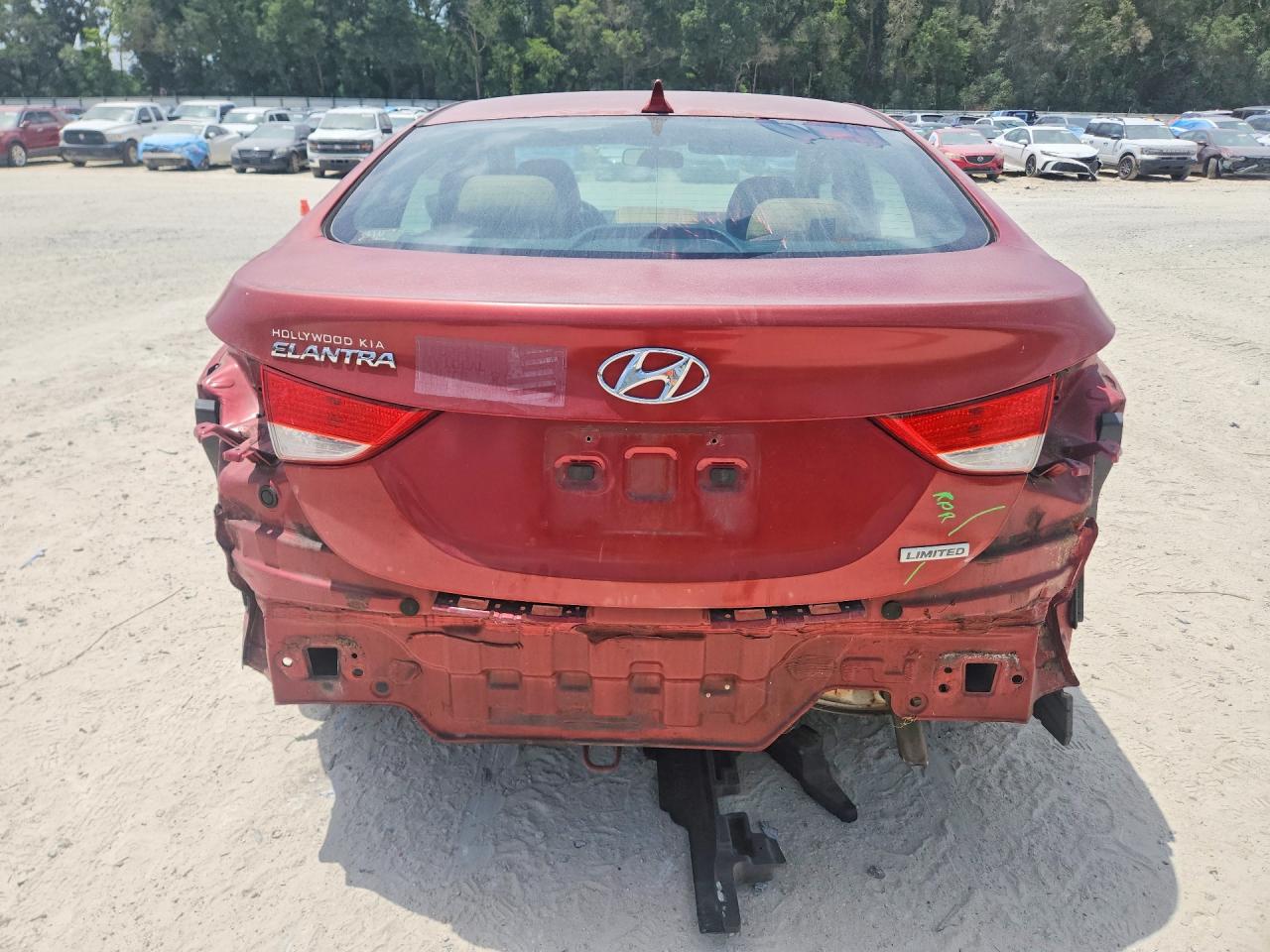 2012 Hyundai Elantra Limited Red vin: KMHDH4AE8CU430234