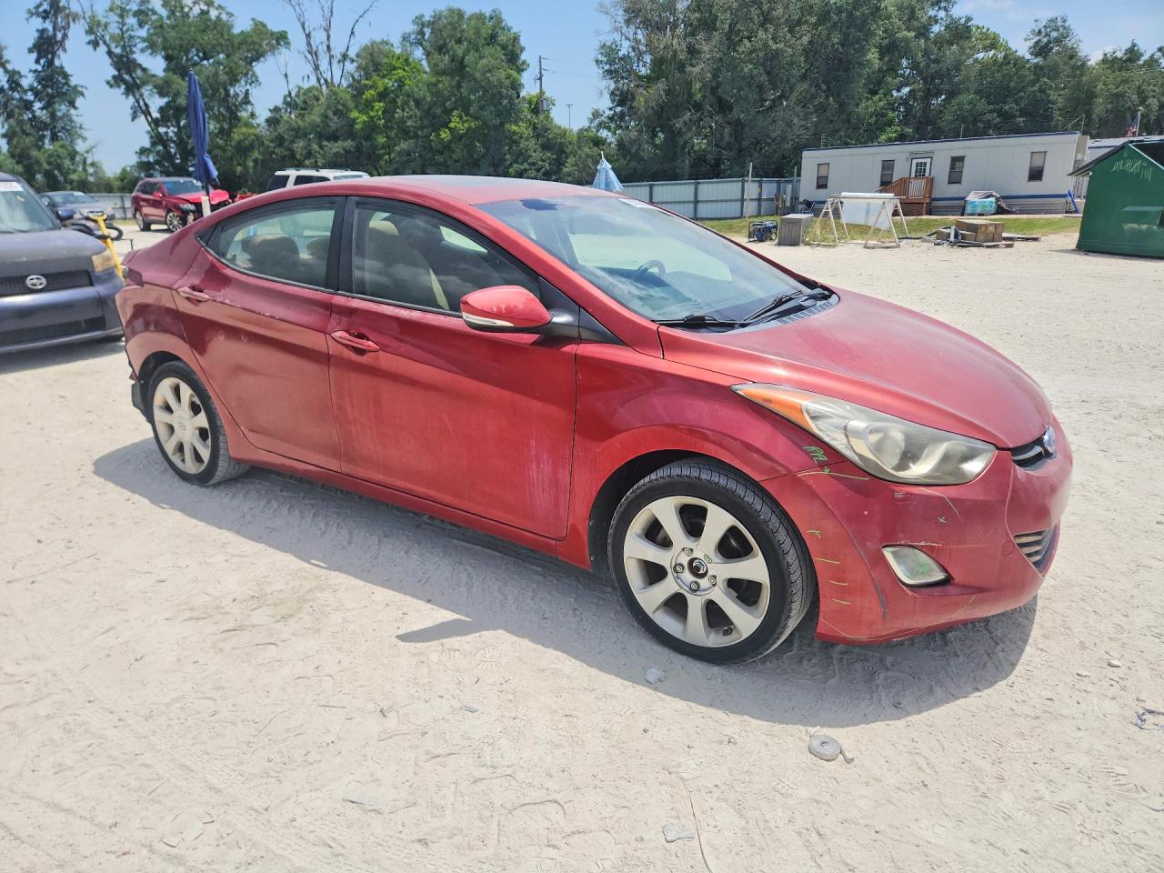 2012 Hyundai Elantra Limited Red vin: KMHDH4AE8CU430234