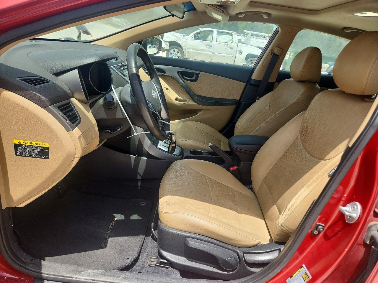 2012 Hyundai Elantra Limited Red vin: KMHDH4AE8CU430234