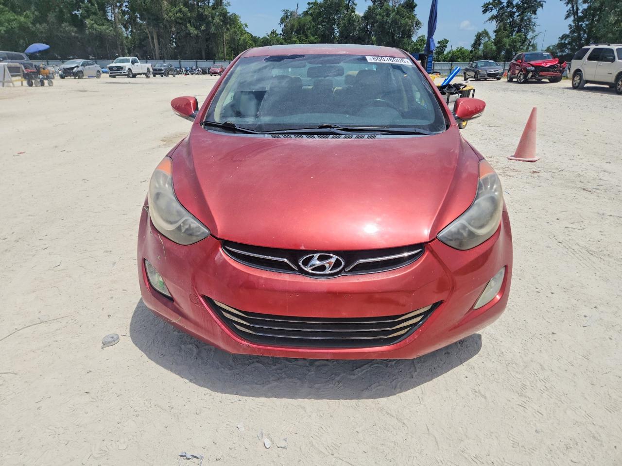 2012 Hyundai Elantra Limited Red vin: KMHDH4AE8CU430234