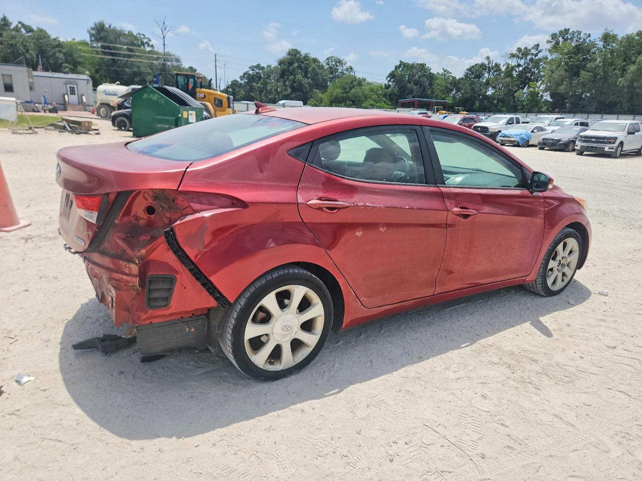 2012 Hyundai Elantra Limited Red vin: KMHDH4AE8CU430234