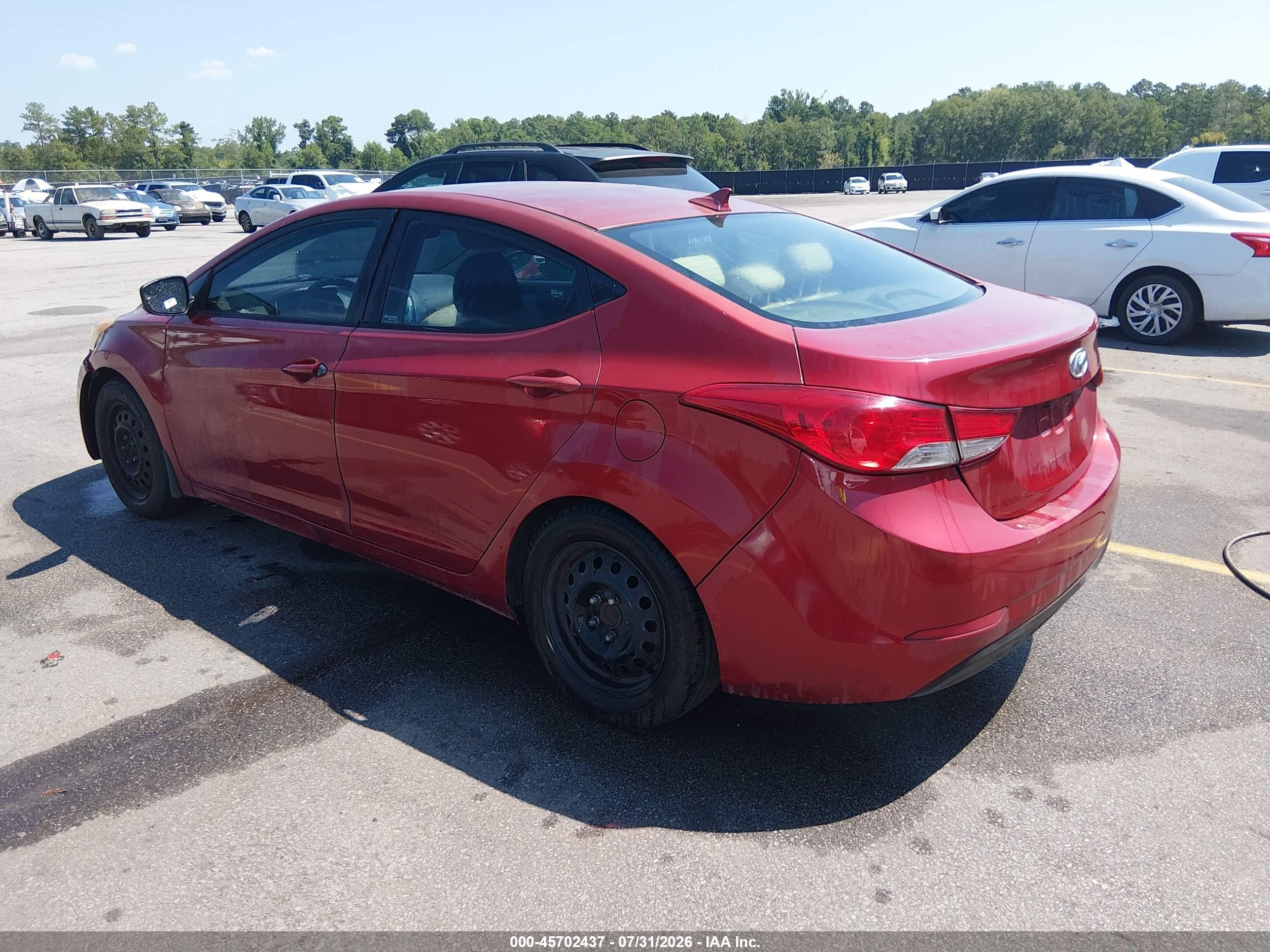 2012 Hyundai Elantra Gls (ulsan Plant) Red vin: KMHDH4AE8CU448913