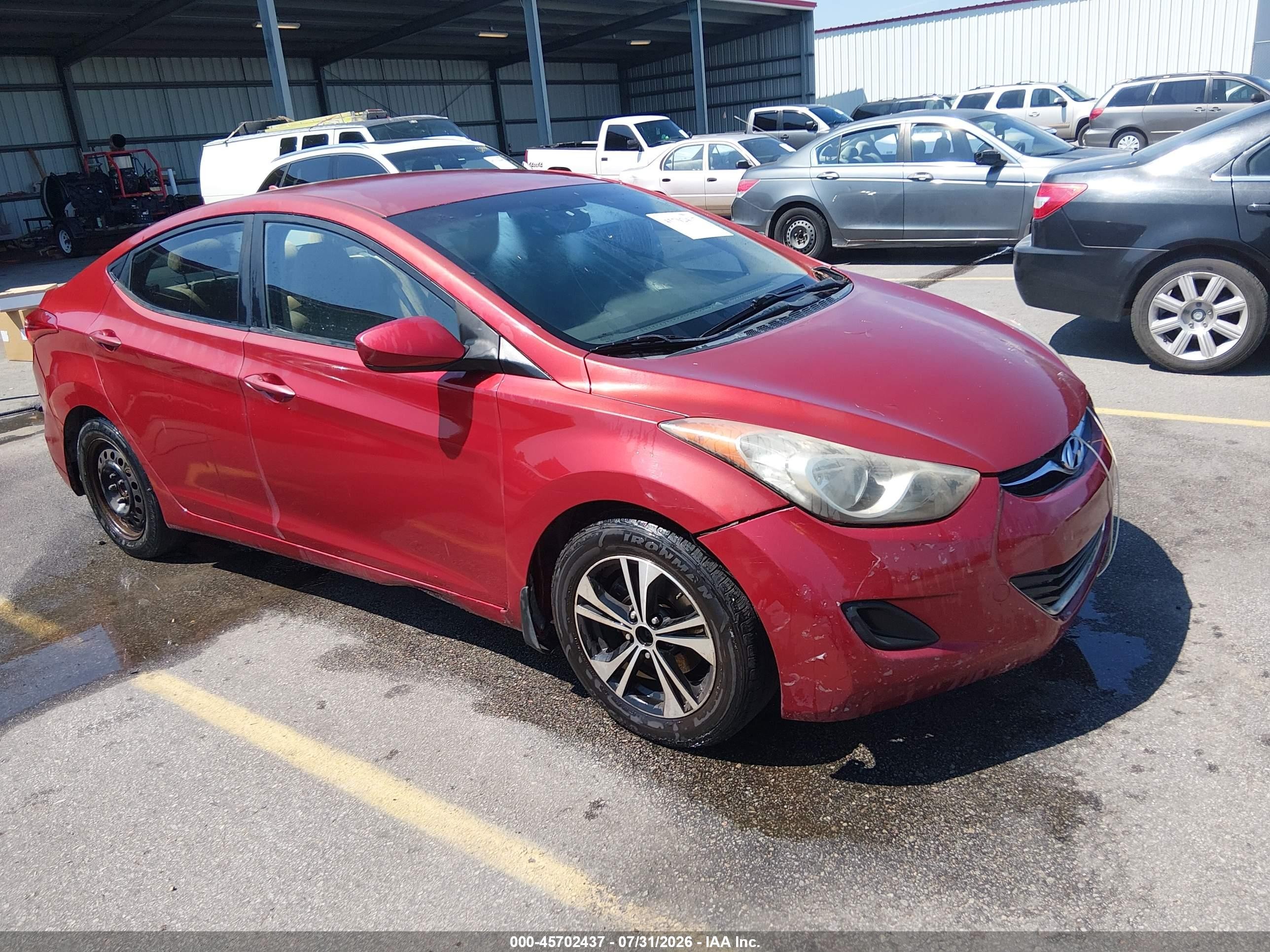 2012 Hyundai Elantra Gls (ulsan Plant) Red vin: KMHDH4AE8CU448913