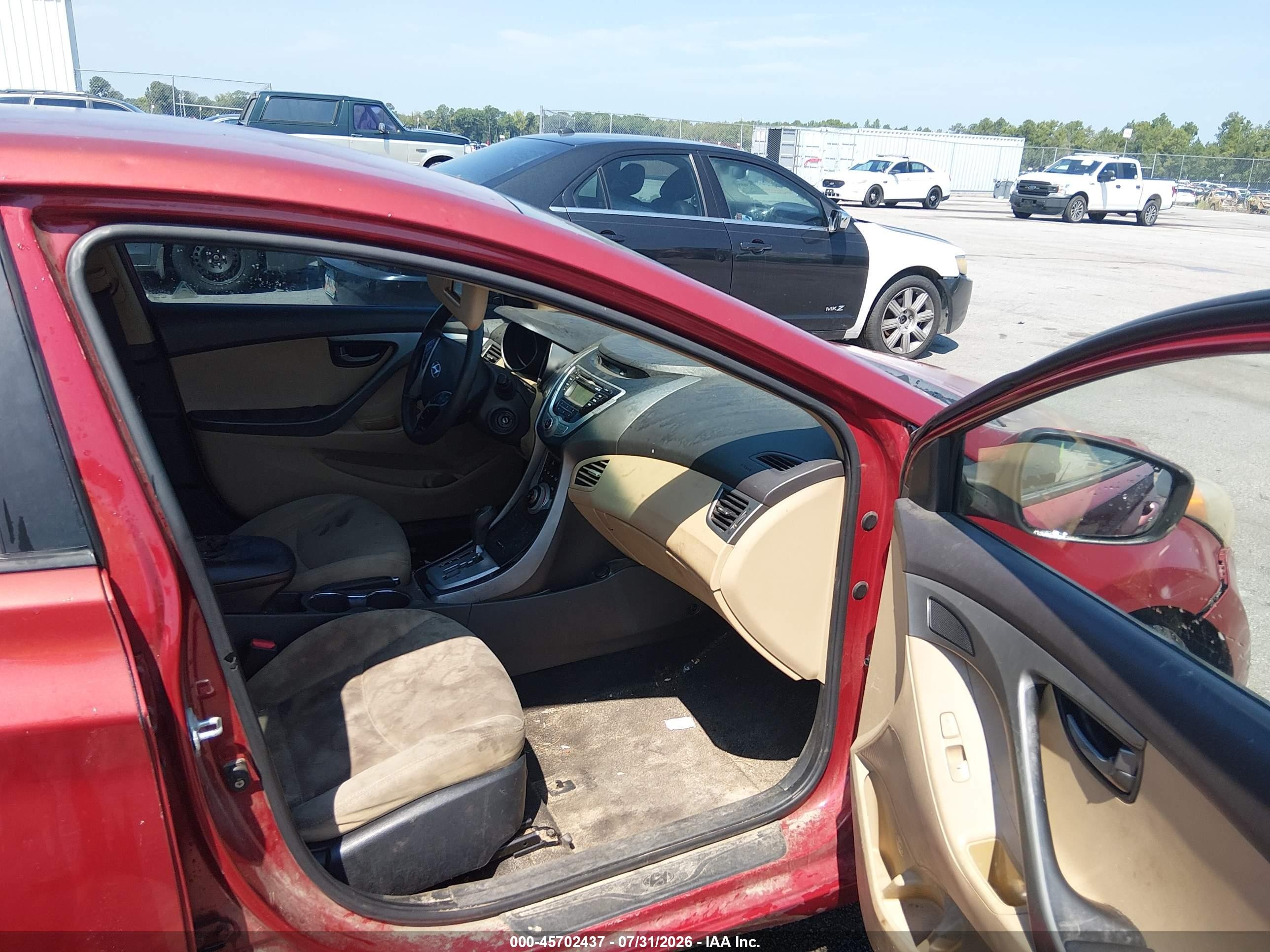 2012 Hyundai Elantra Gls (ulsan Plant) Red vin: KMHDH4AE8CU448913