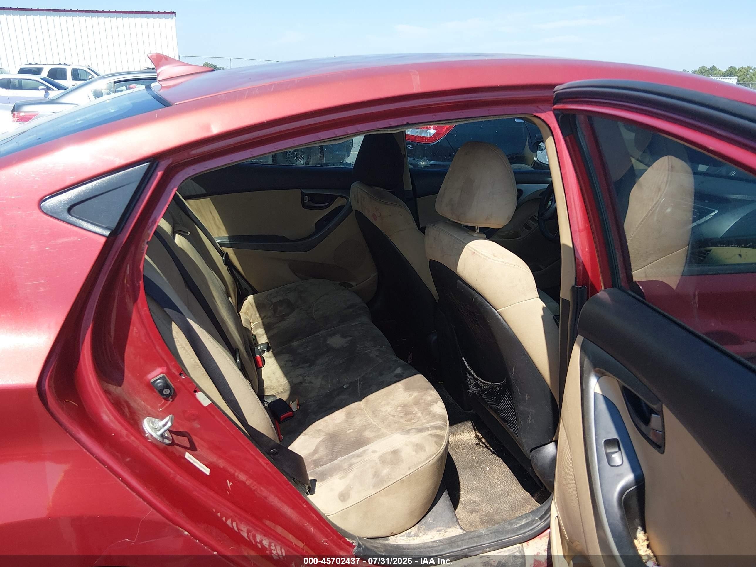 2012 Hyundai Elantra Gls (ulsan Plant) Red vin: KMHDH4AE8CU448913