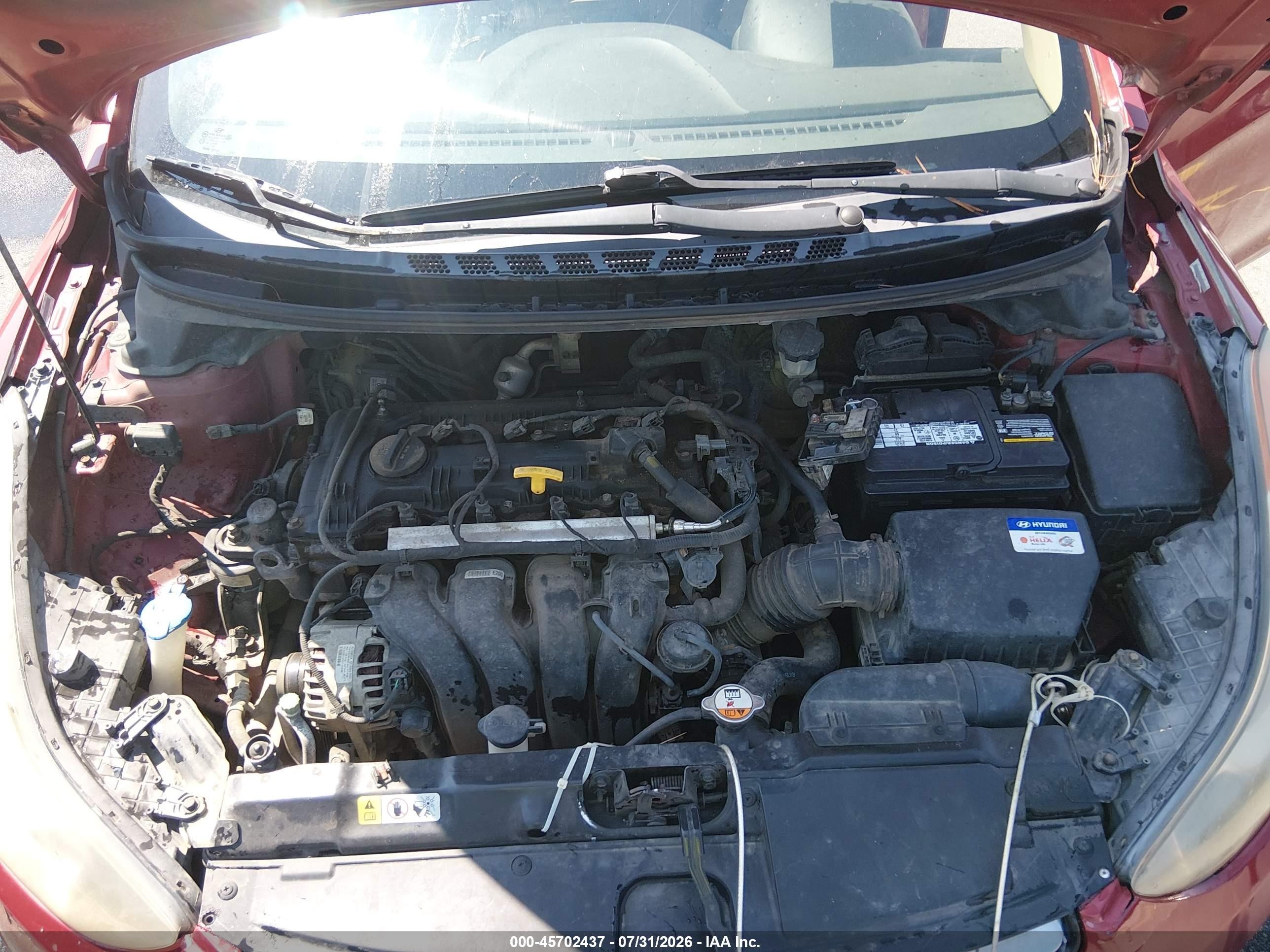 2012 Hyundai Elantra Gls (ulsan Plant) Red vin: KMHDH4AE8CU448913