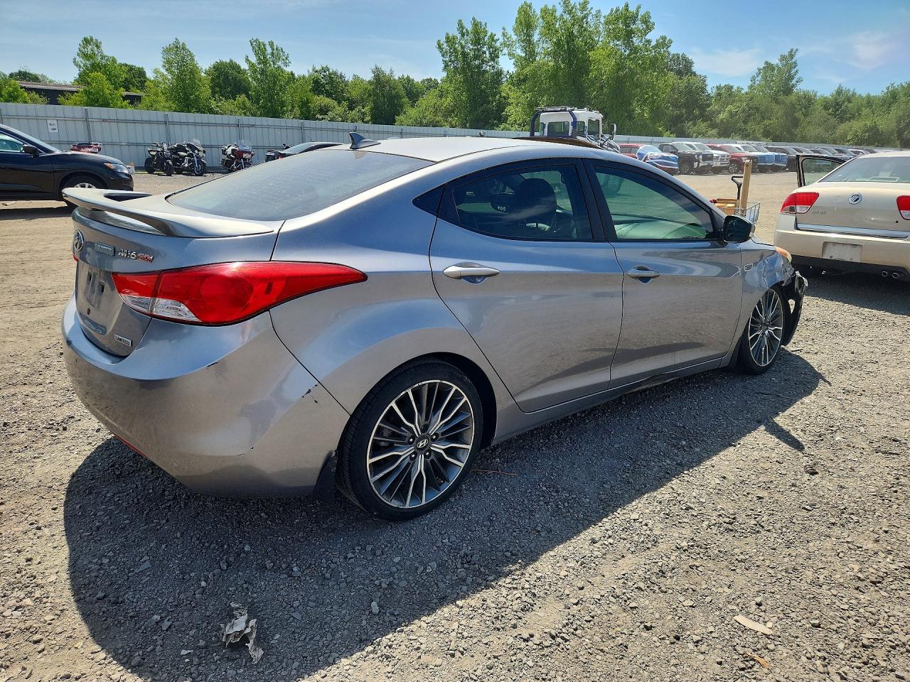 2012 Hyundai Elantra Limited Gray vin: KMHDH4AE8CU476534