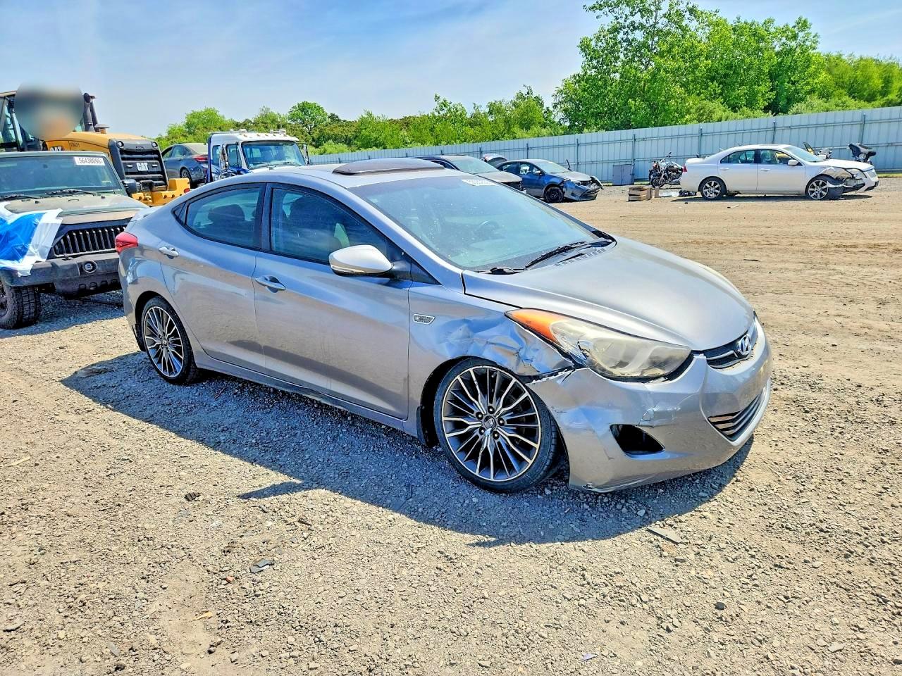 2012 Hyundai Elantra Limited Gray vin: KMHDH4AE8CU476534