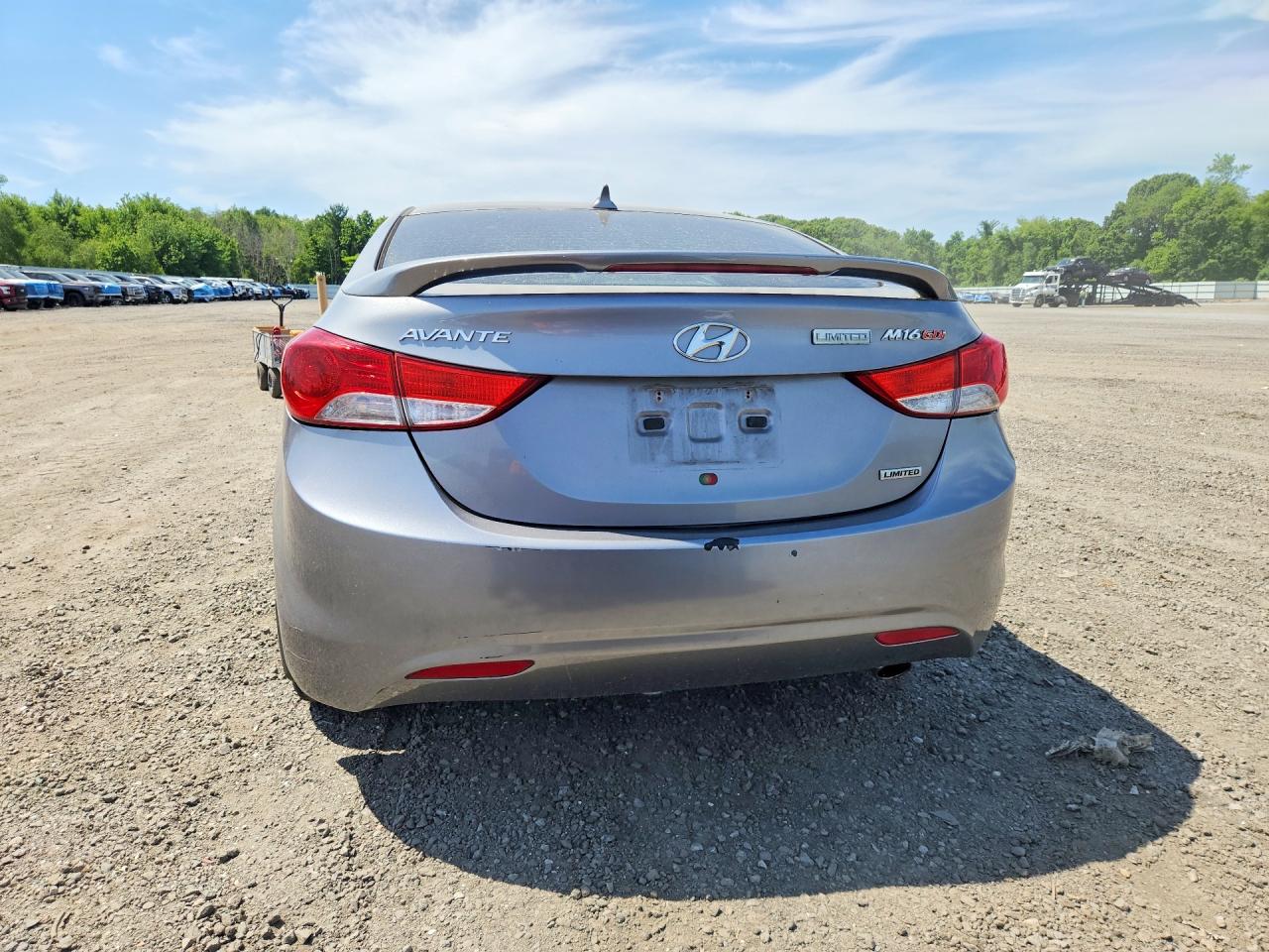 2012 Hyundai Elantra Limited Gray vin: KMHDH4AE8CU476534
