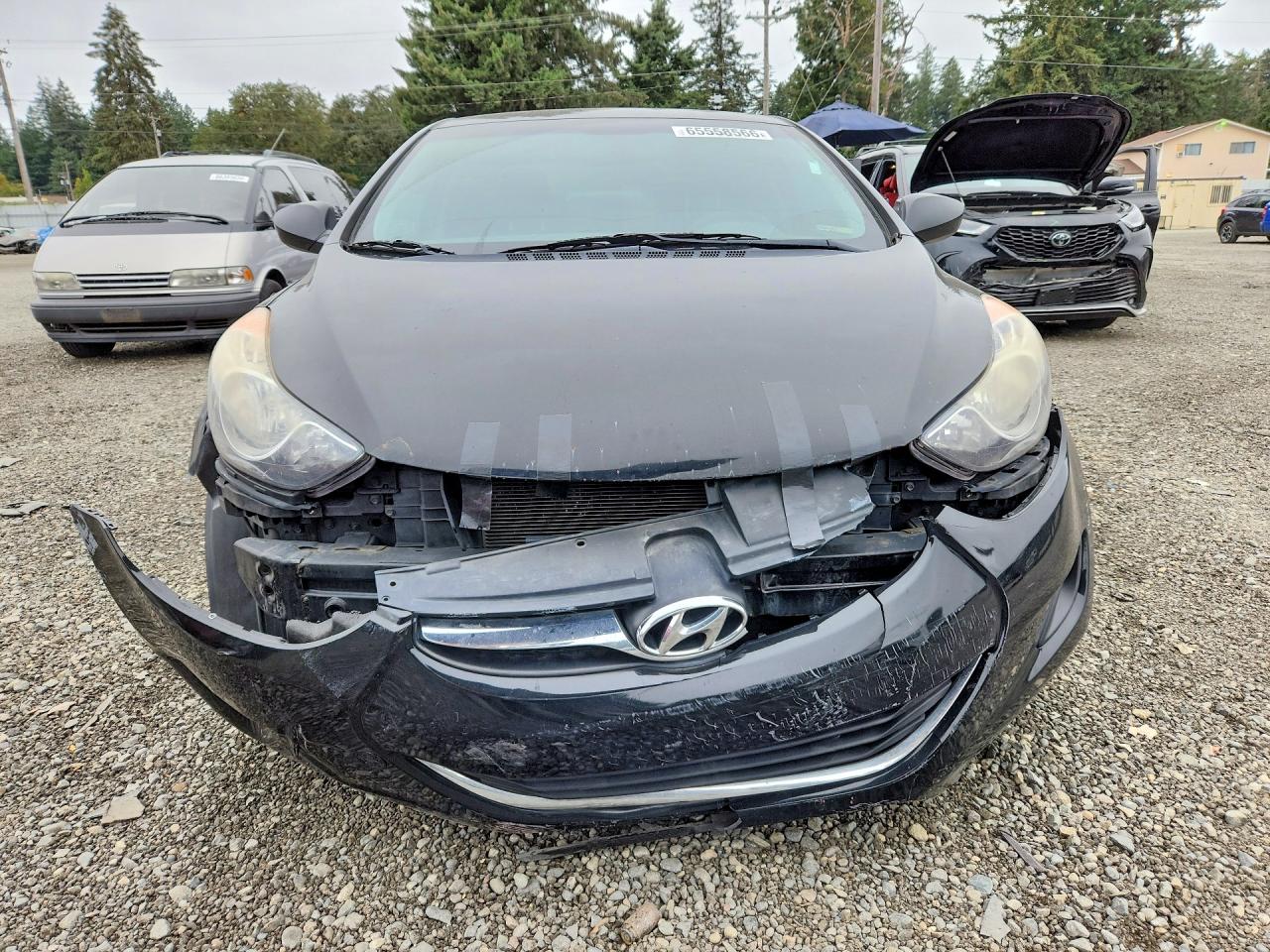 2013 Hyundai Elantra Gls Black vin: KMHDH4AE8DU005596