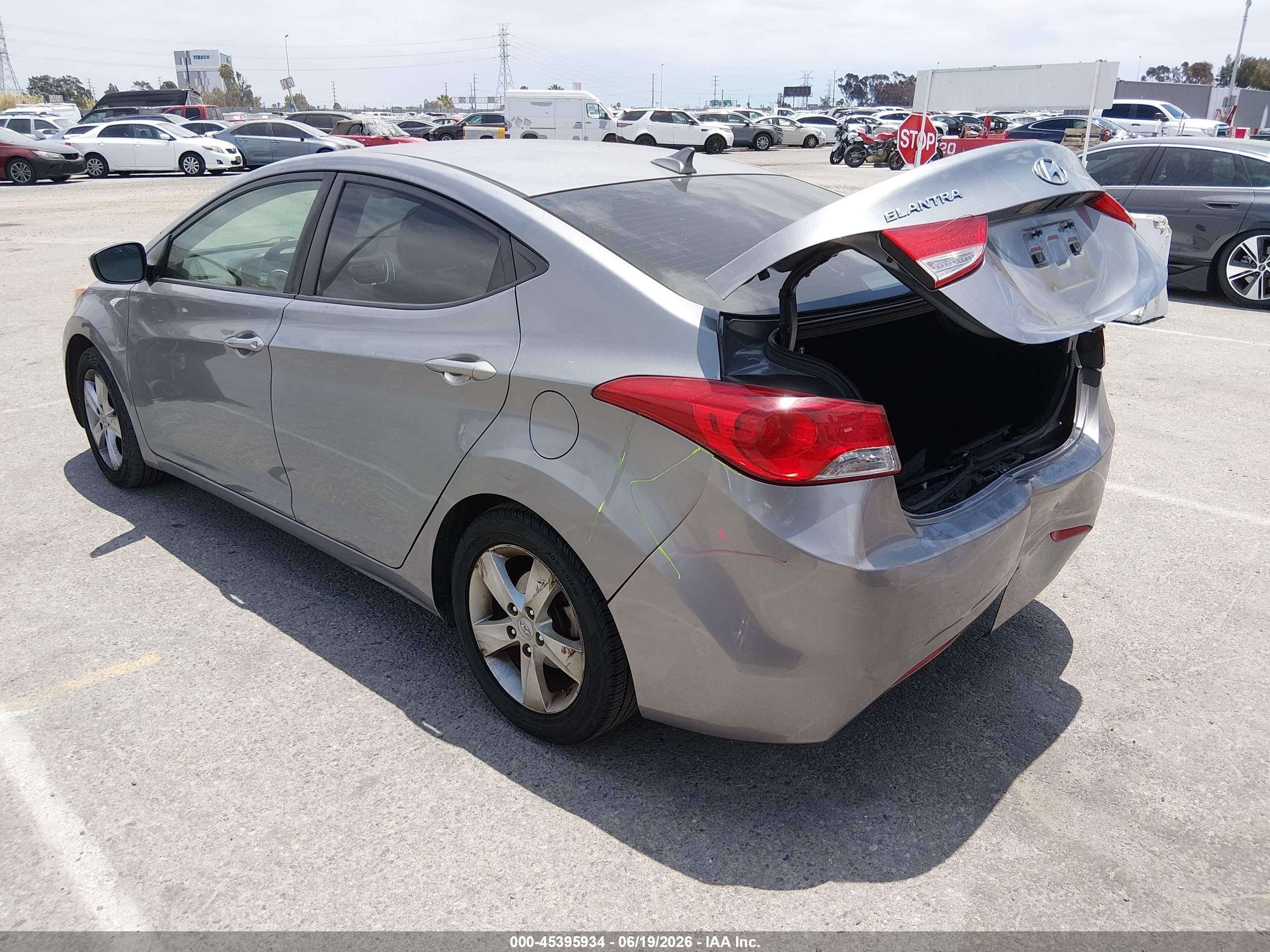2013 Hyundai Elantra Gls Gray vin: KMHDH4AE8DU488541