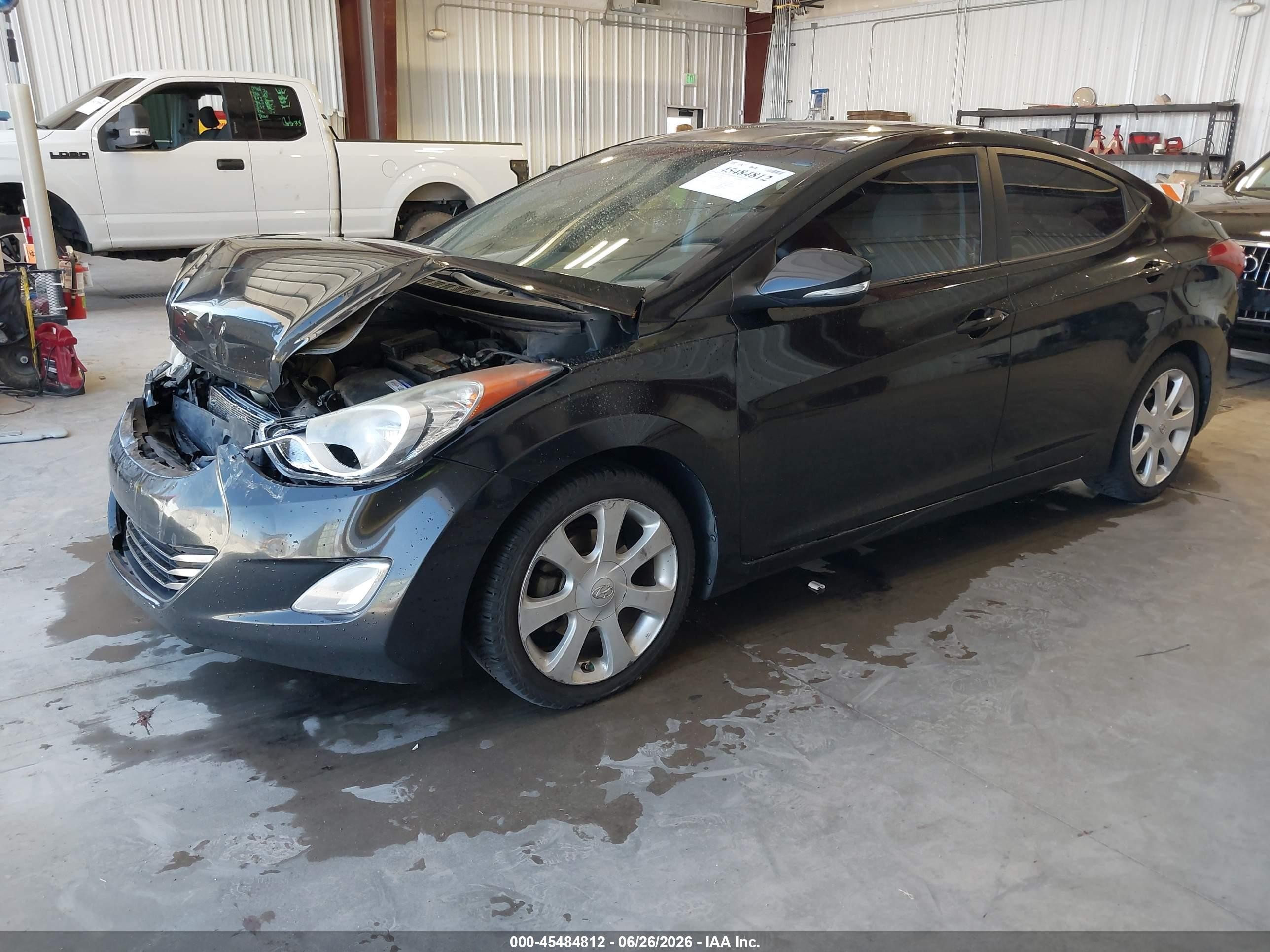 2013 Hyundai Elantra Limited Black vin: KMHDH4AE8DU499362