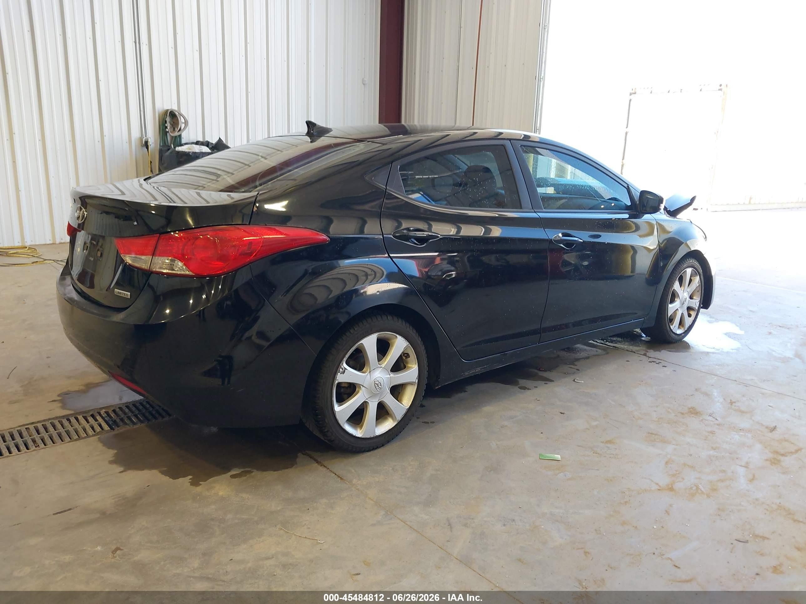 2013 Hyundai Elantra Limited Black vin: KMHDH4AE8DU499362