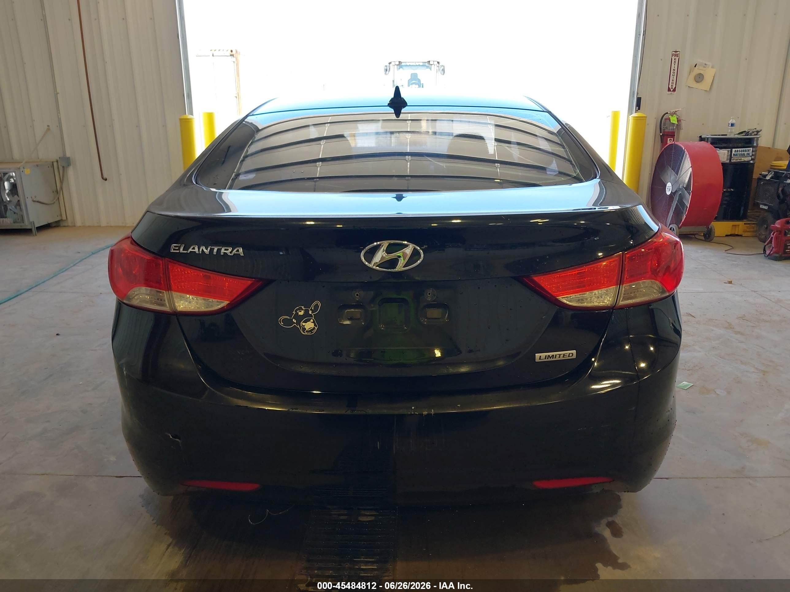 2013 Hyundai Elantra Limited Black vin: KMHDH4AE8DU499362