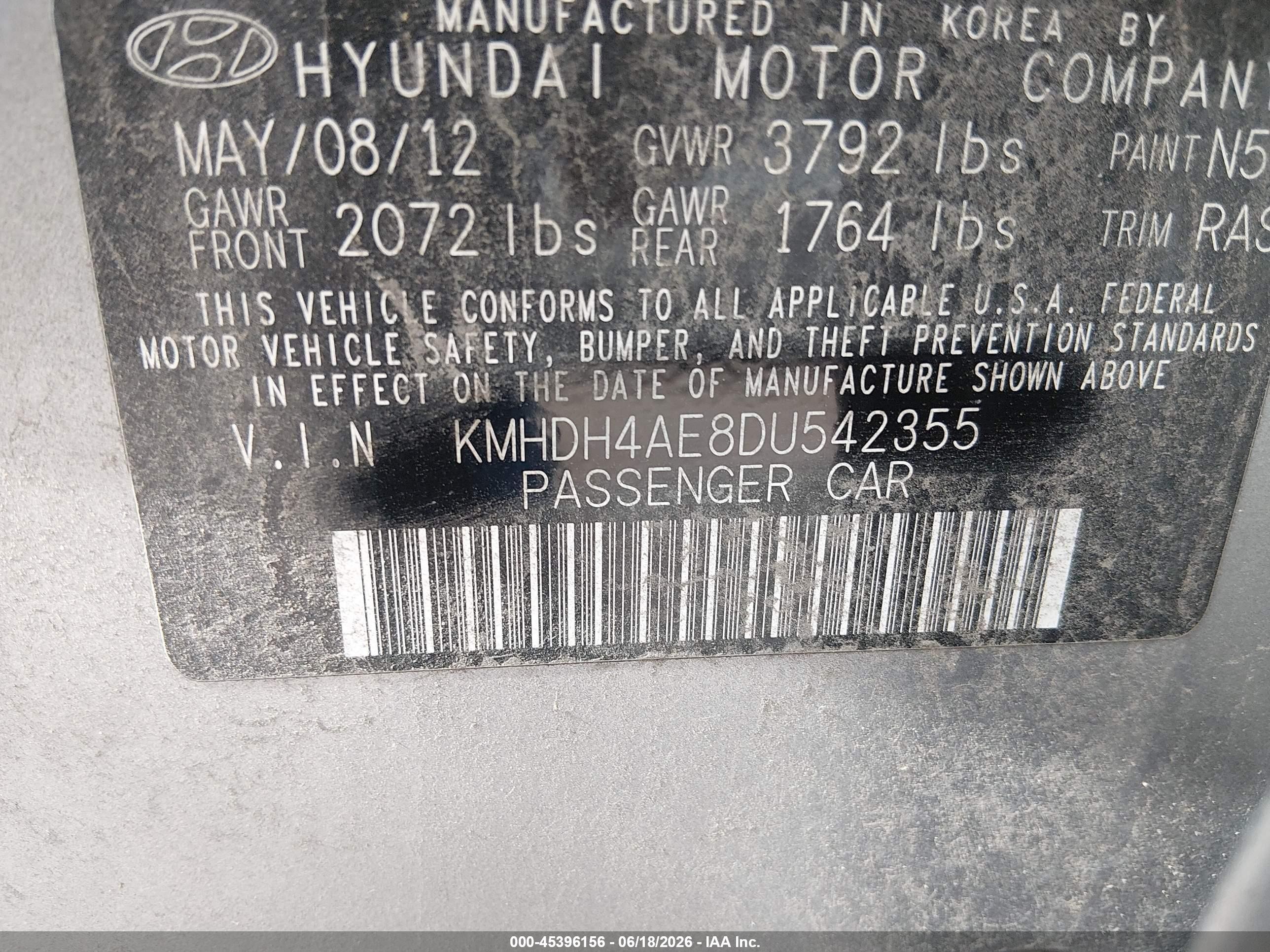 2013 Hyundai Elantra Gls Silver vin: KMHDH4AE8DU542355