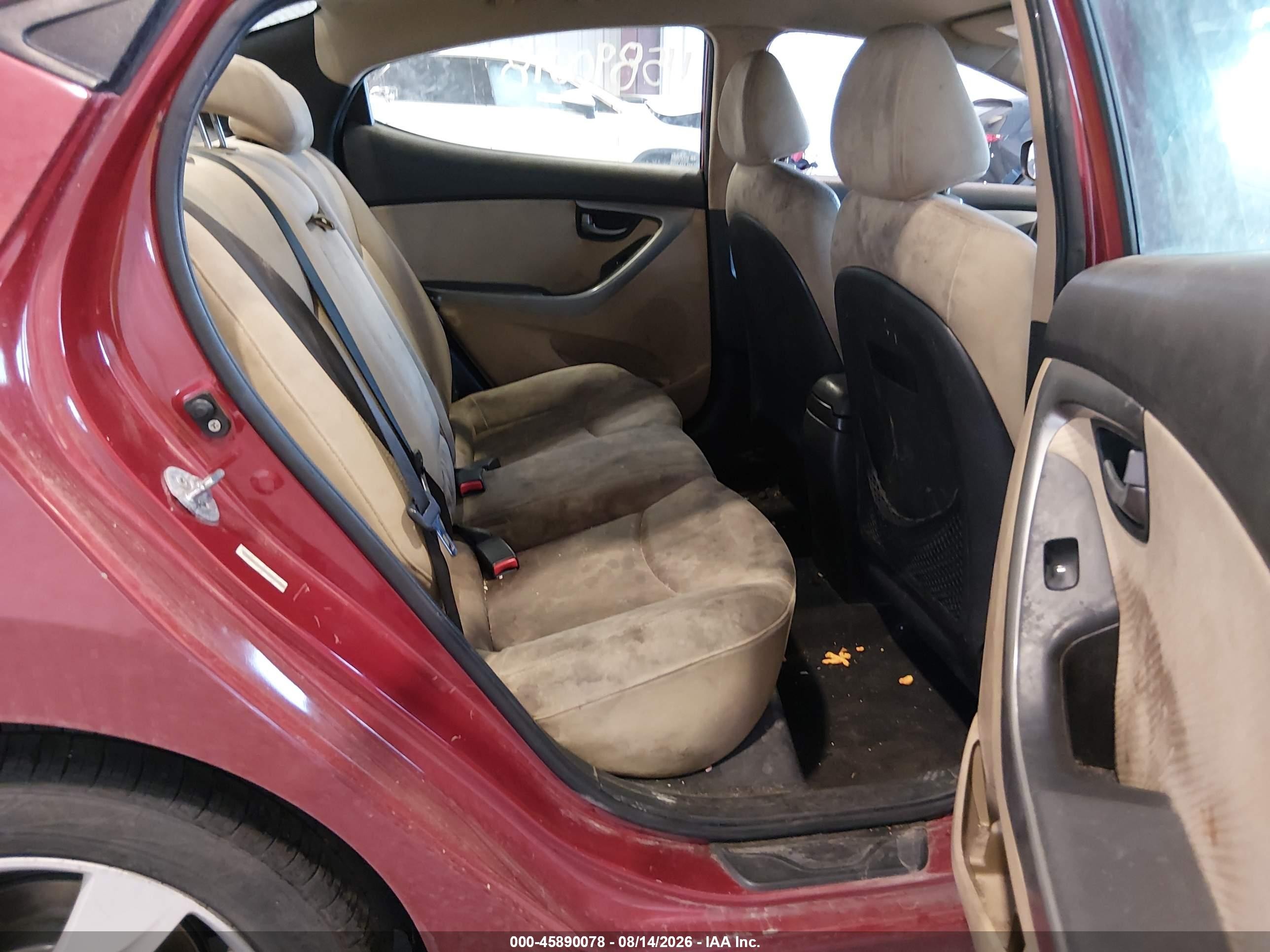 2013 Hyundai Elantra Gls Red vin: KMHDH4AE8DU544722