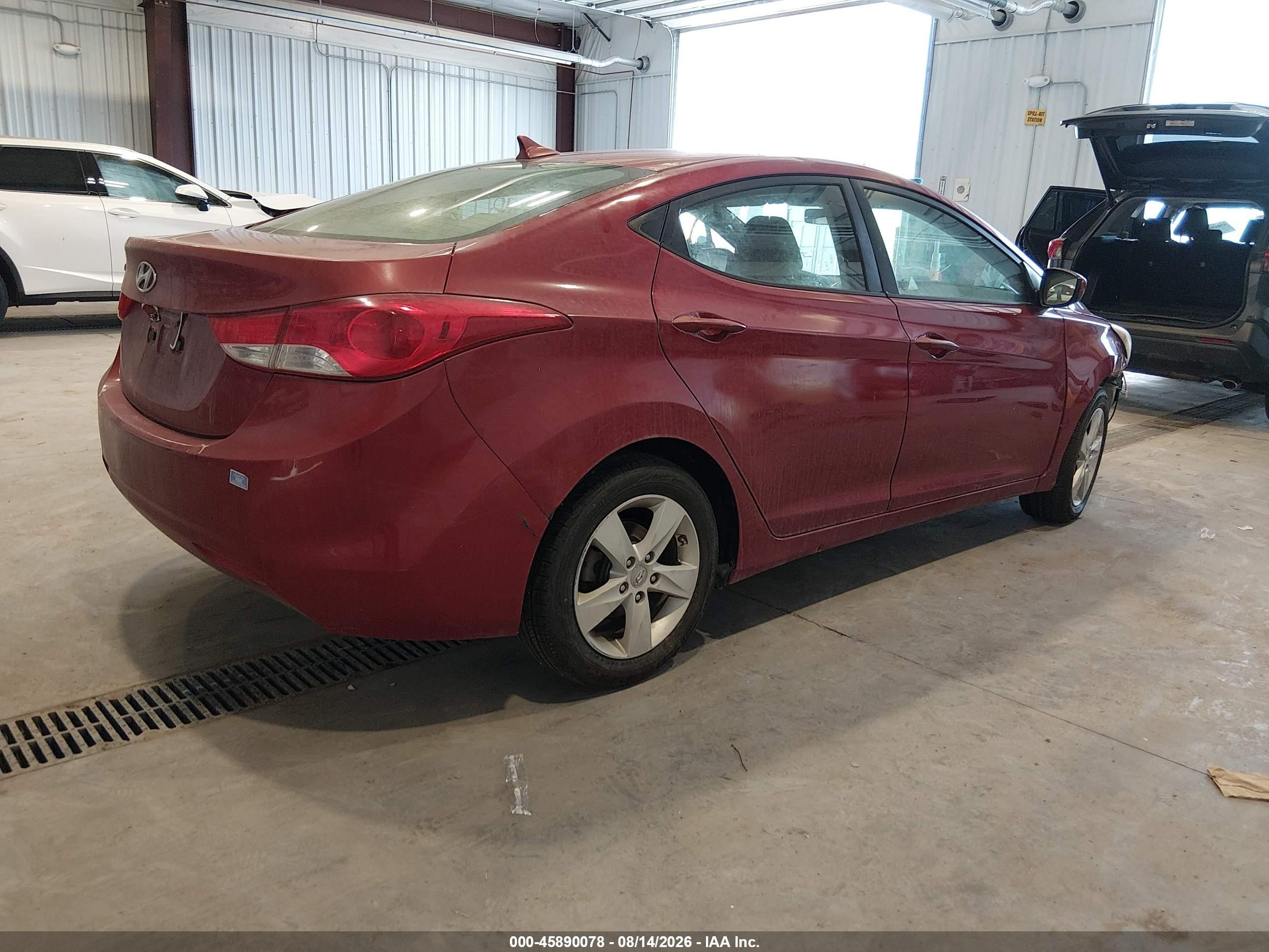 2013 Hyundai Elantra Gls Red vin: KMHDH4AE8DU544722