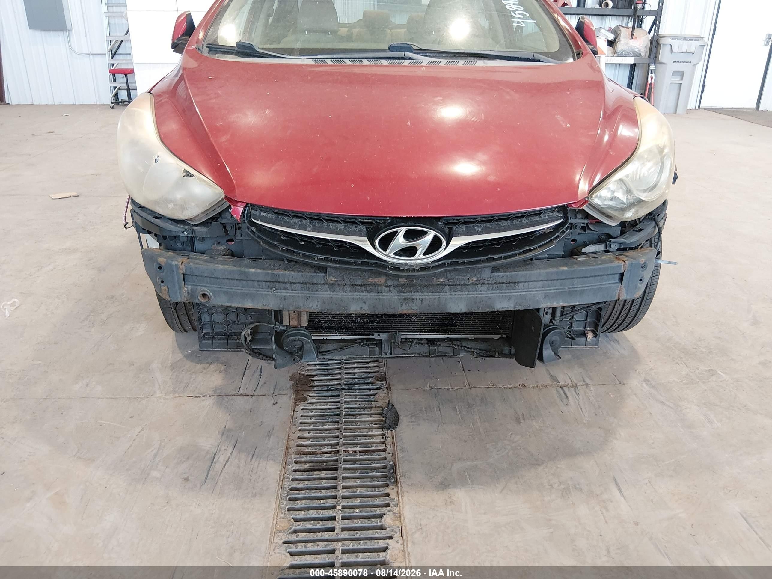 2013 Hyundai Elantra Gls Red vin: KMHDH4AE8DU544722