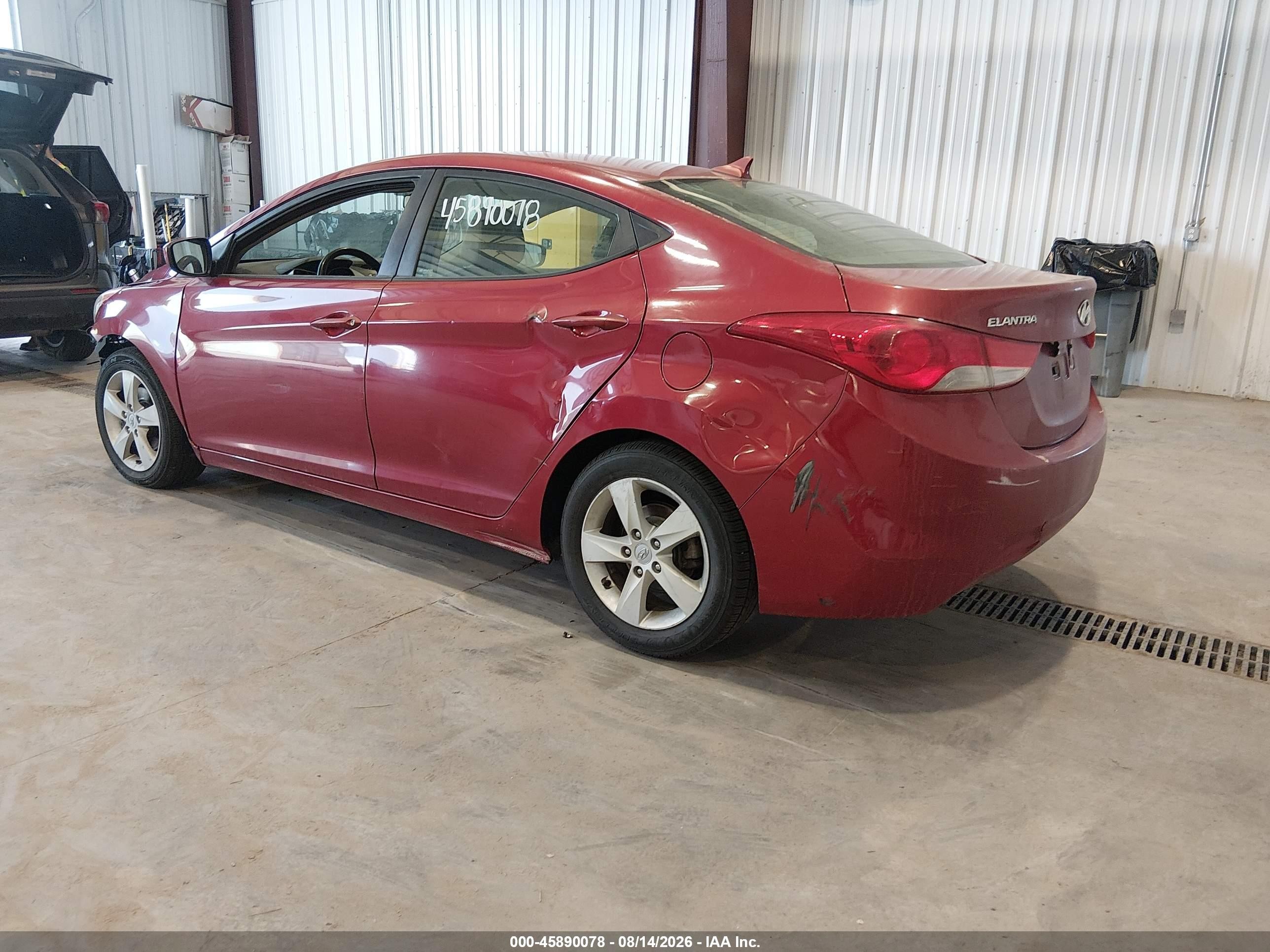 2013 Hyundai Elantra Gls Red vin: KMHDH4AE8DU544722