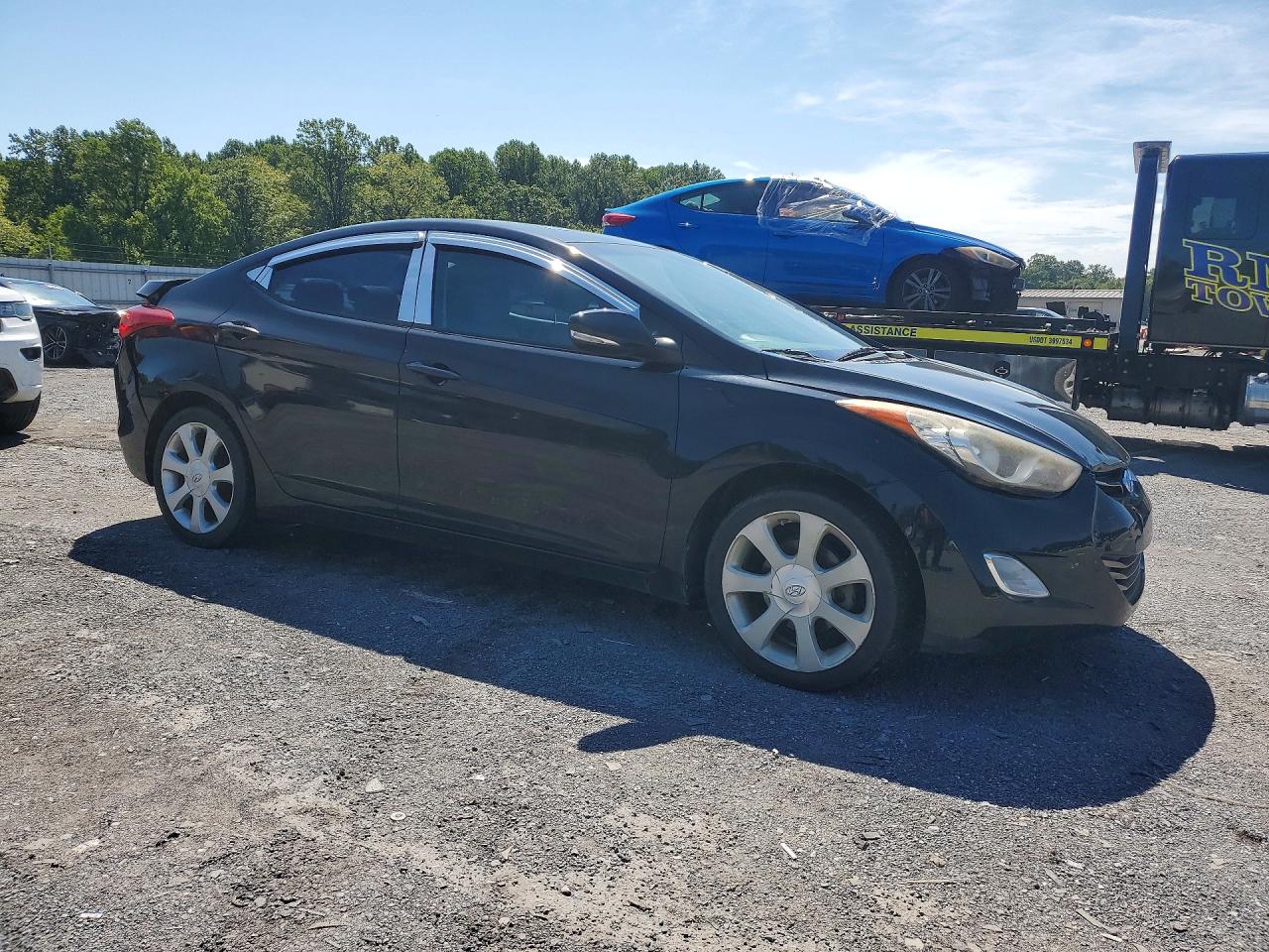 2013 Hyundai Elantra Limited Black vin: KMHDH4AE8DU572455