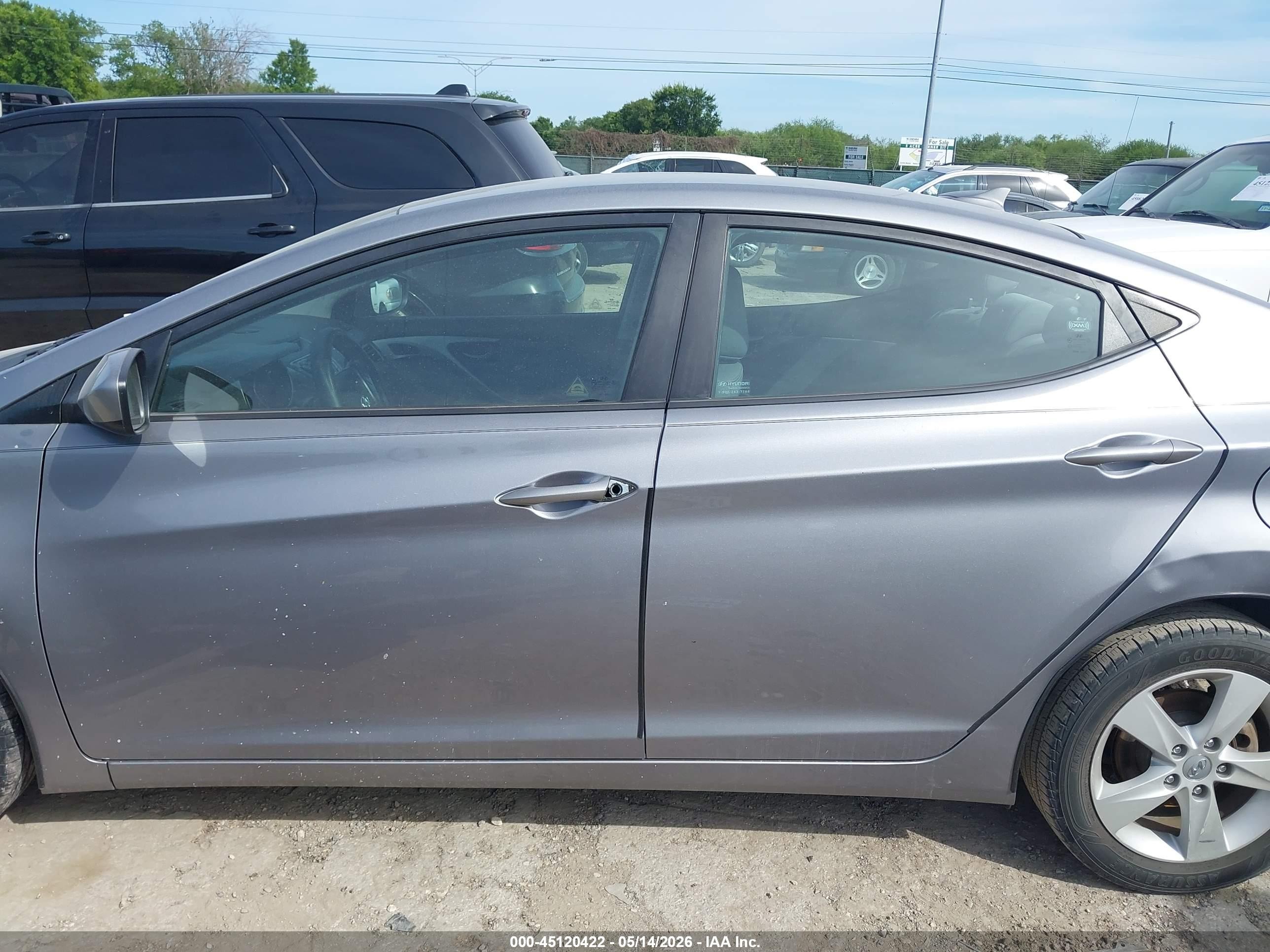 2013 Hyundai Elantra Gls Silver vin: KMHDH4AE8DU573699