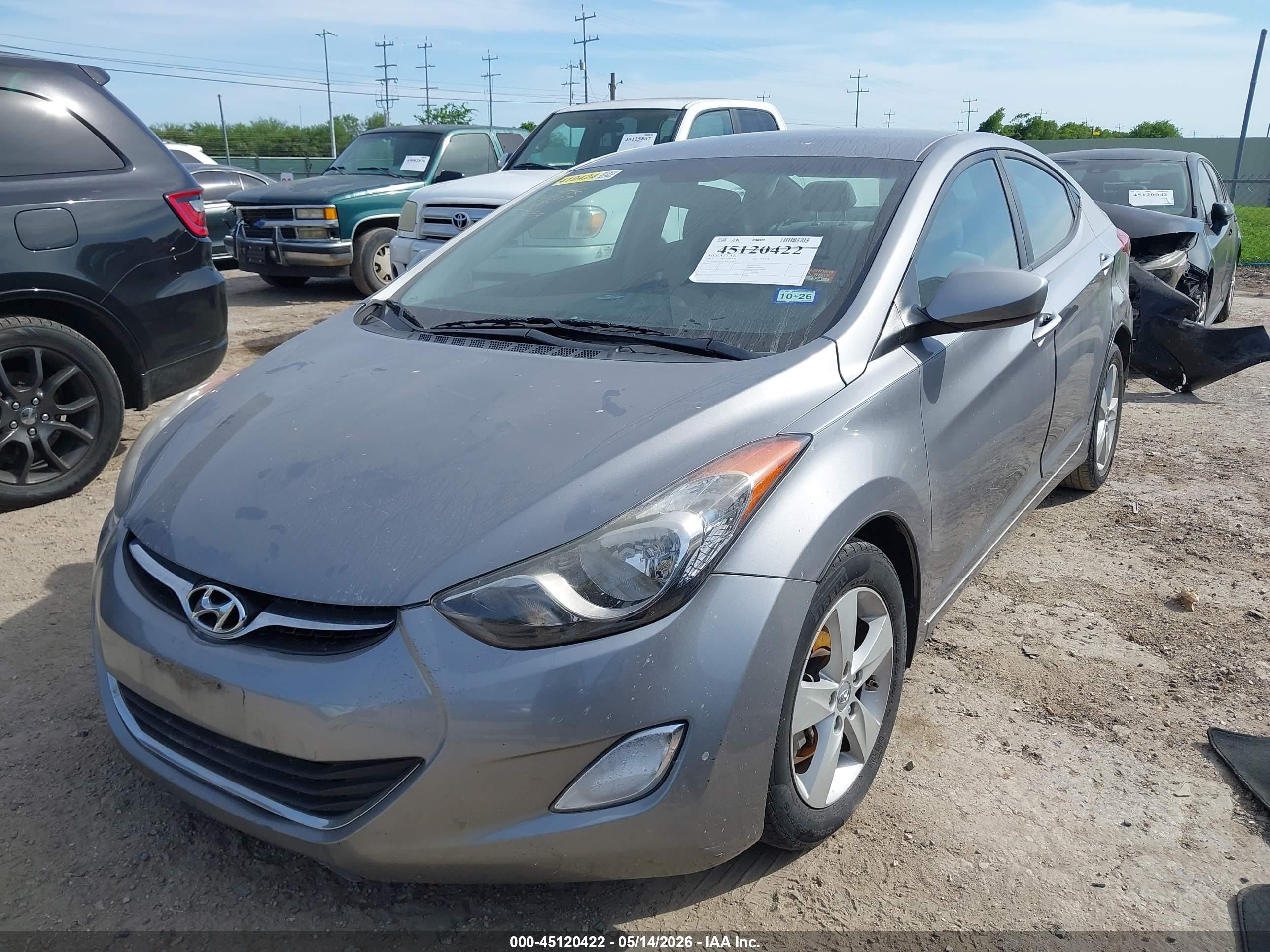 2013 Hyundai Elantra Gls Silver vin: KMHDH4AE8DU573699