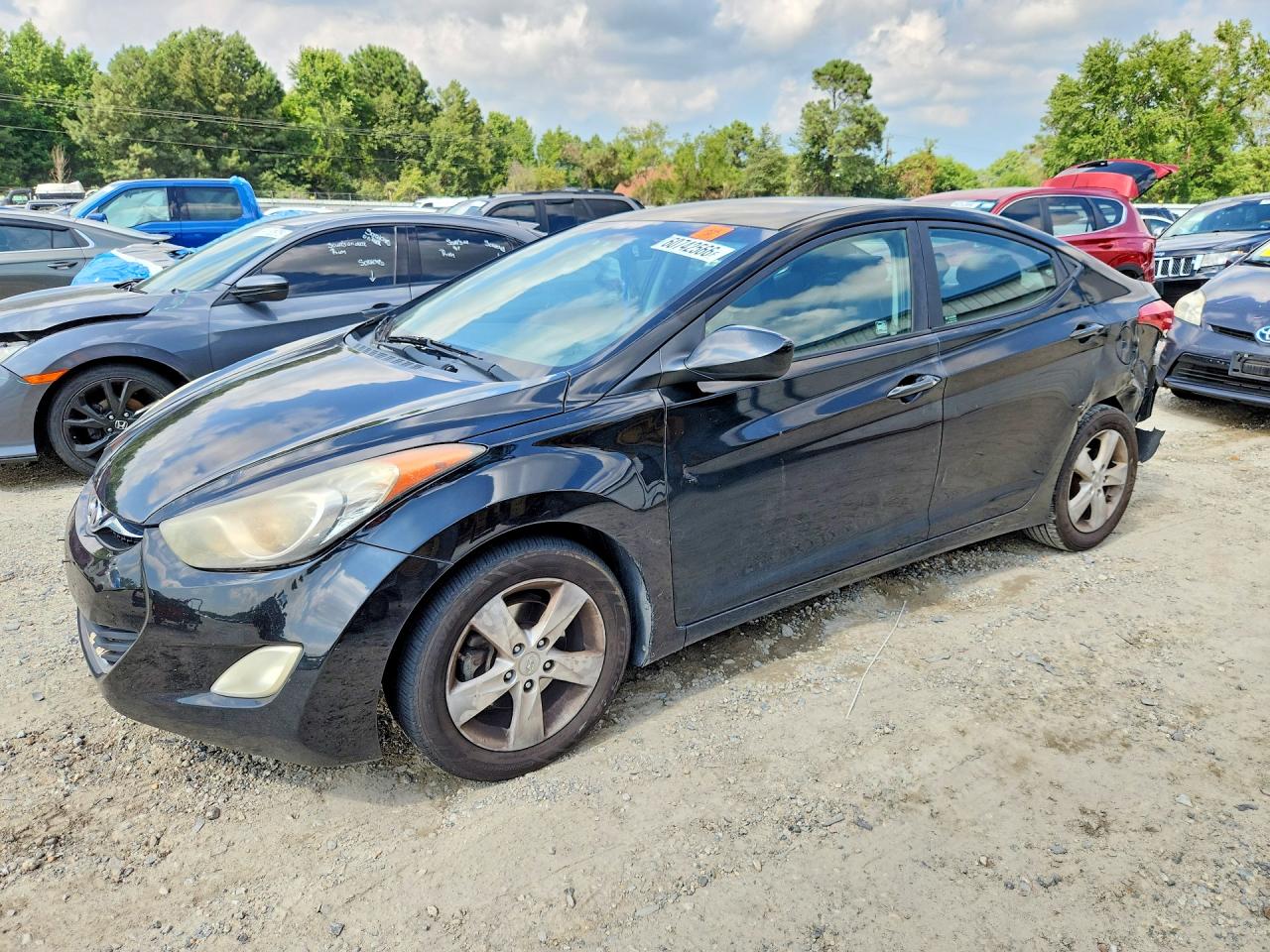 2013 Hyundai Elantra Gls Black vin: KMHDH4AE8DU611917